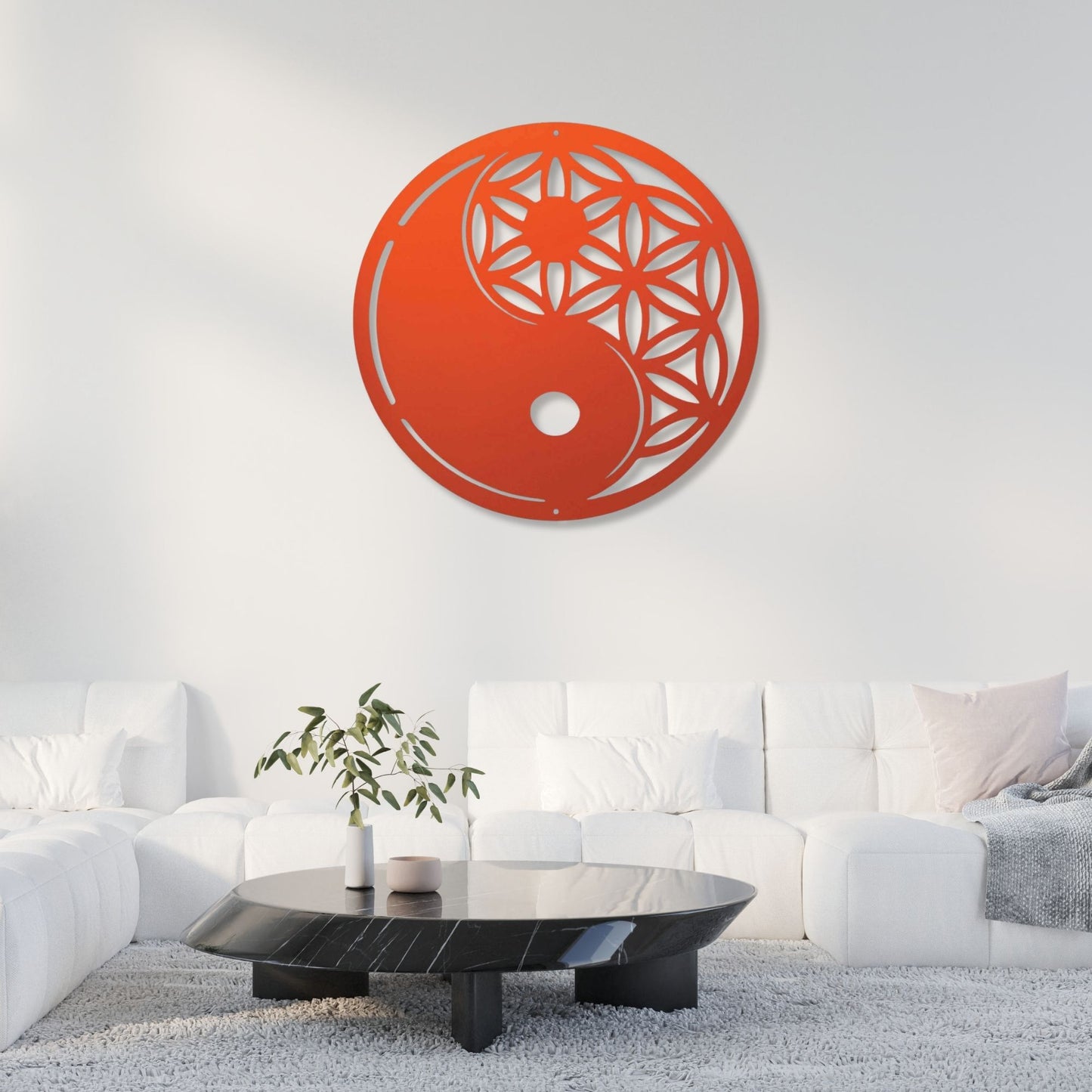 Yin Yang Metal Wall Art, Zen Metal Wall Decor, Modern Metal Sign, Spiritual Home Decor, Minimalist Living Room Art, Balance Harmony Gift
