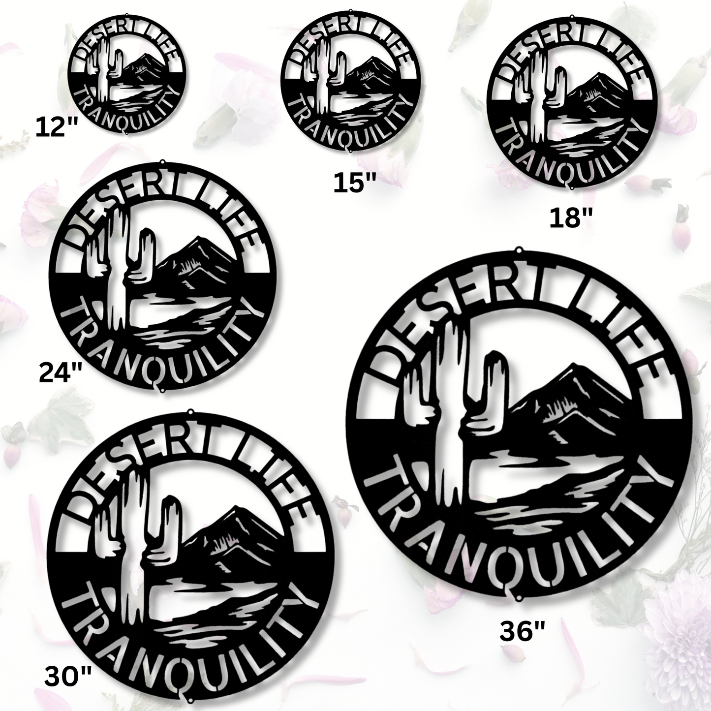 Custom Desert Life Metal Sign, Personalized Cactus Mountain Wall Art Decor, Birthday Gift For Dad, Home Wall Hanging, Welcome Address Sign.