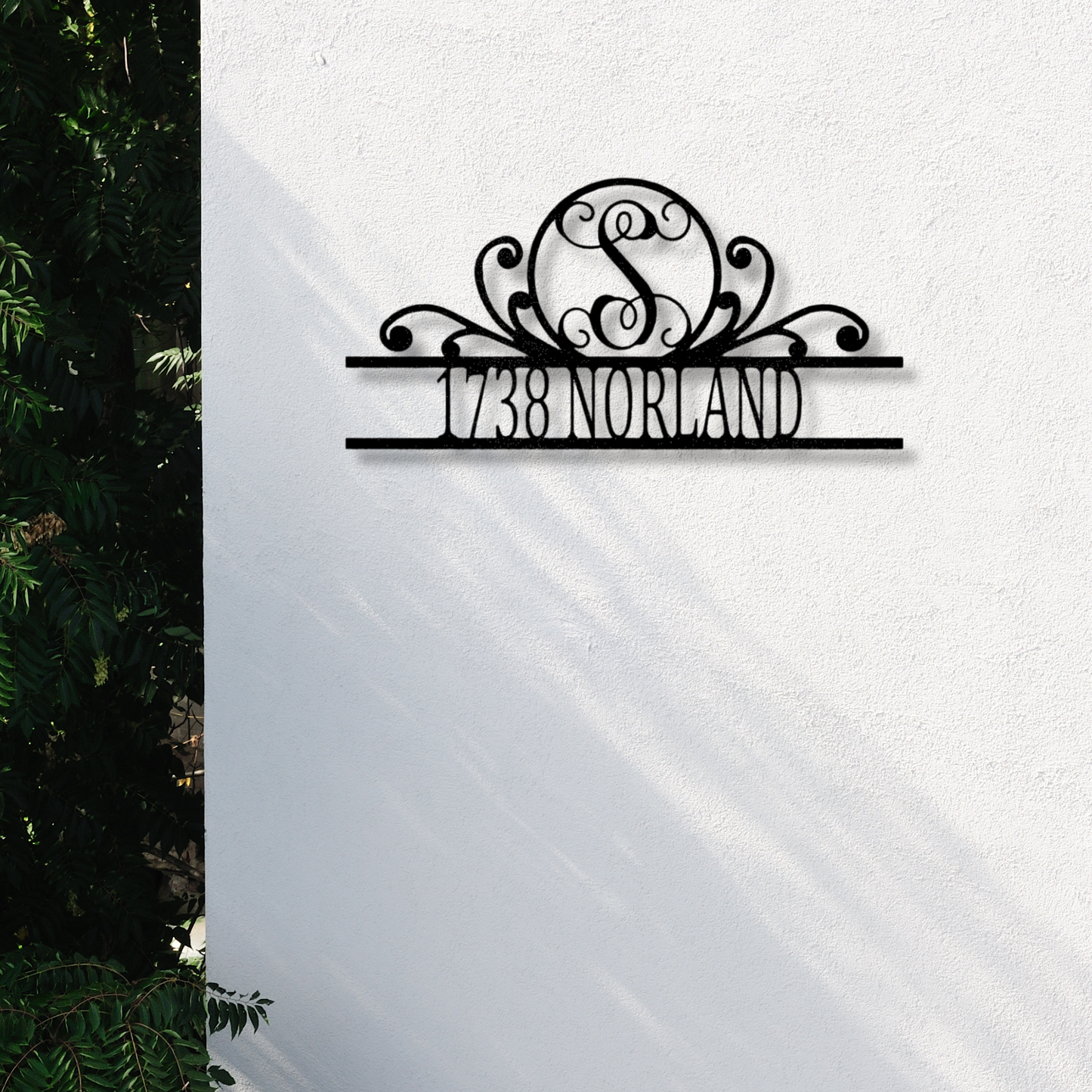 Scroll Family Name - Metal Steel Sign