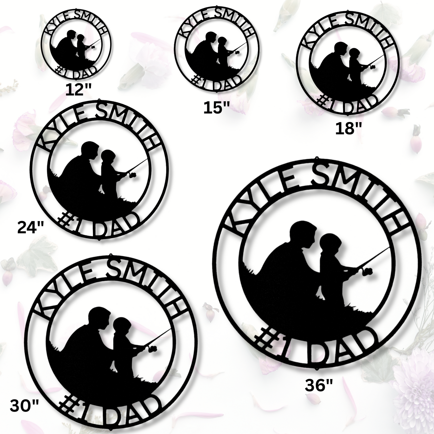 Personalized Father and Son Fishing Metal Wall Sign, Custom Father’s Day Gift, Metal Family Sign, Hobbies Sign Gift, Motocross Gift, Christmas Gift