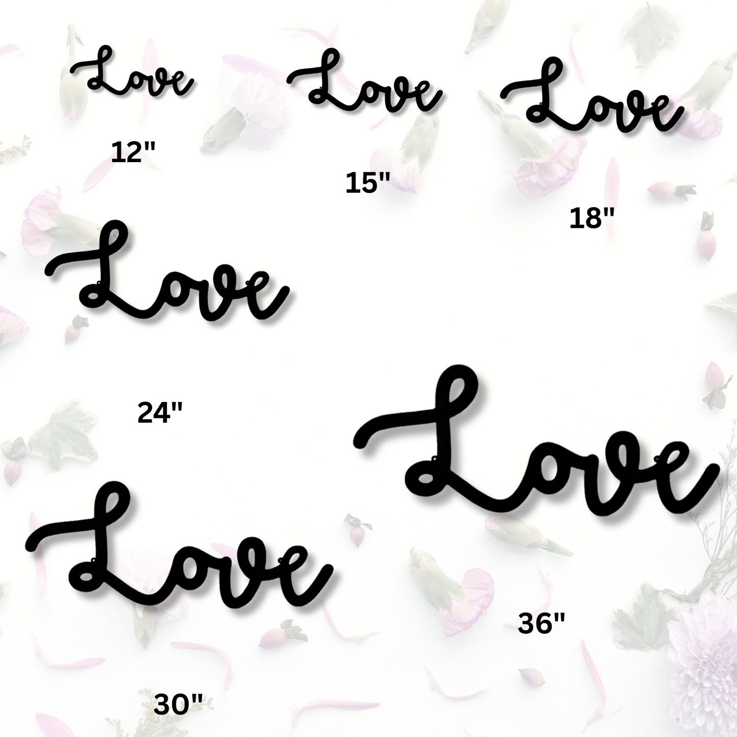 Love Script Metal Sign, Love Word Wall Art, Housewarming Gift, Wedding Gift, Script Wall Decor, Wife Christmas Gift Bedroom Livingroom Decor