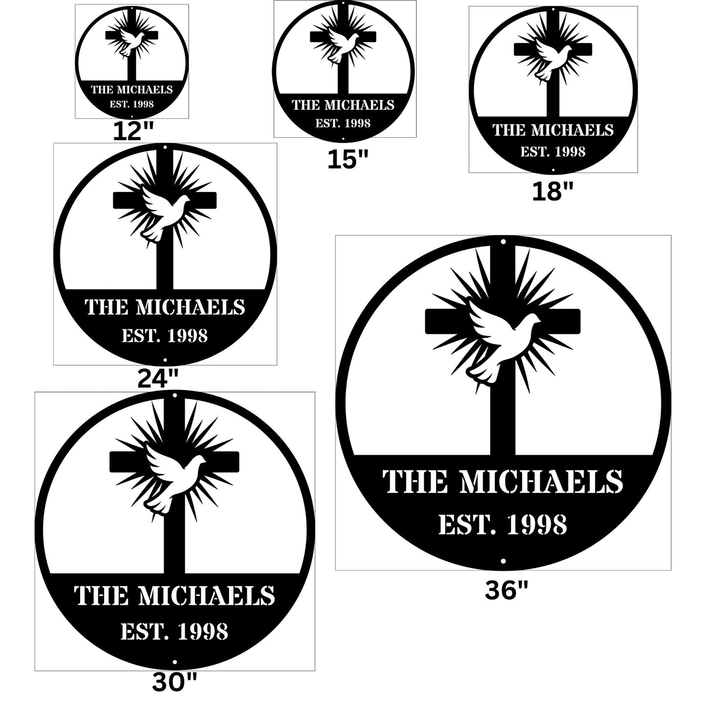 Personalized Religious Metal Sign, Custom Faith Wall Art, Christian Home Decor, Spiritual Gift, Church Decor, Inspirational Metal Sign