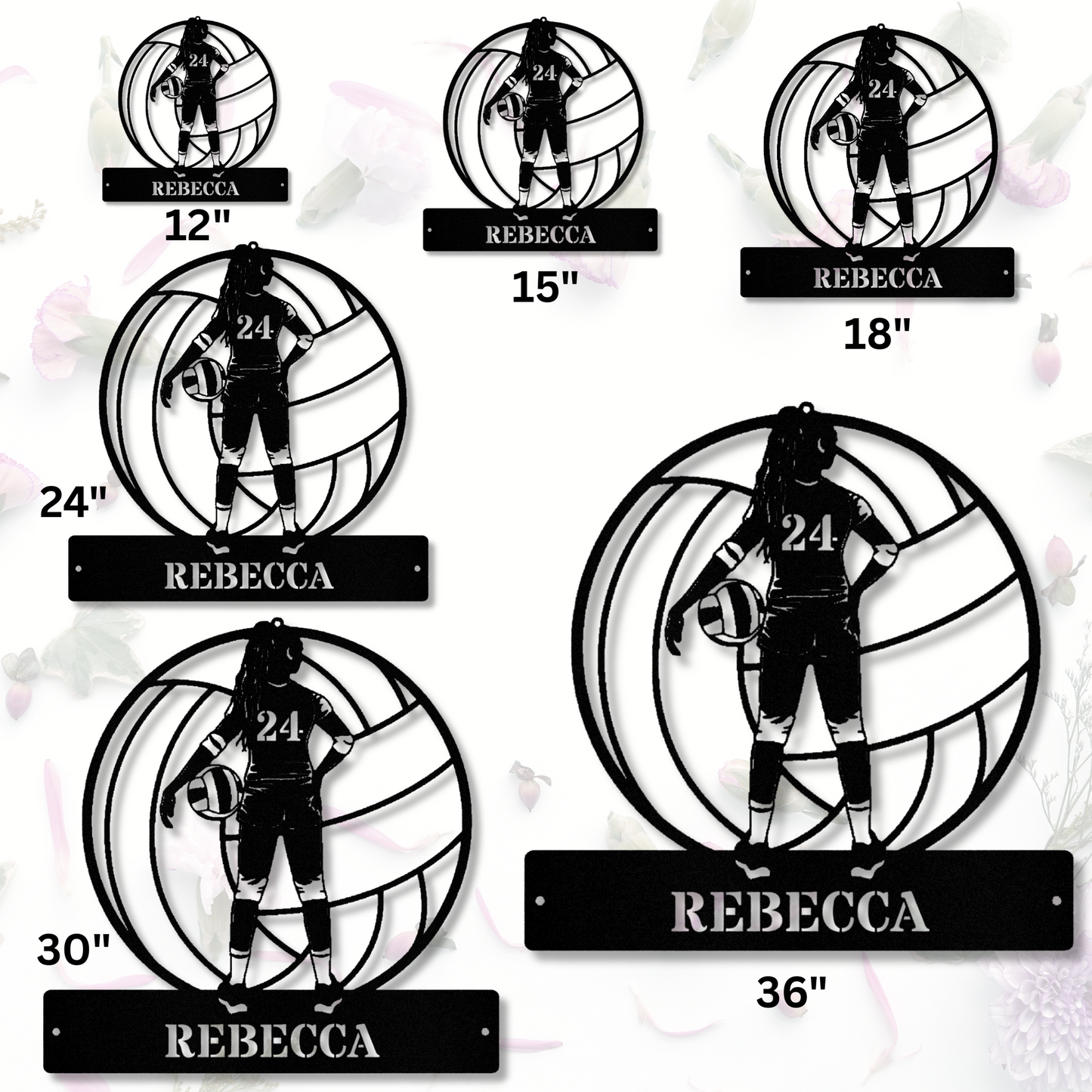 Custom Volleyball Metal Wall Art , Personalized Volleyball Player Name Sign Room Decor, Volleyball Metal Sign