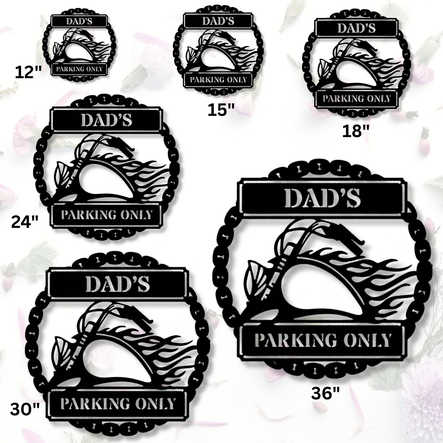 Custom Hog Parking Metal Sign, Personalized Motorcycle Name Monogram, Gift For A Biker, Parking Space Sign, Birthday Gift From Loving Wife.