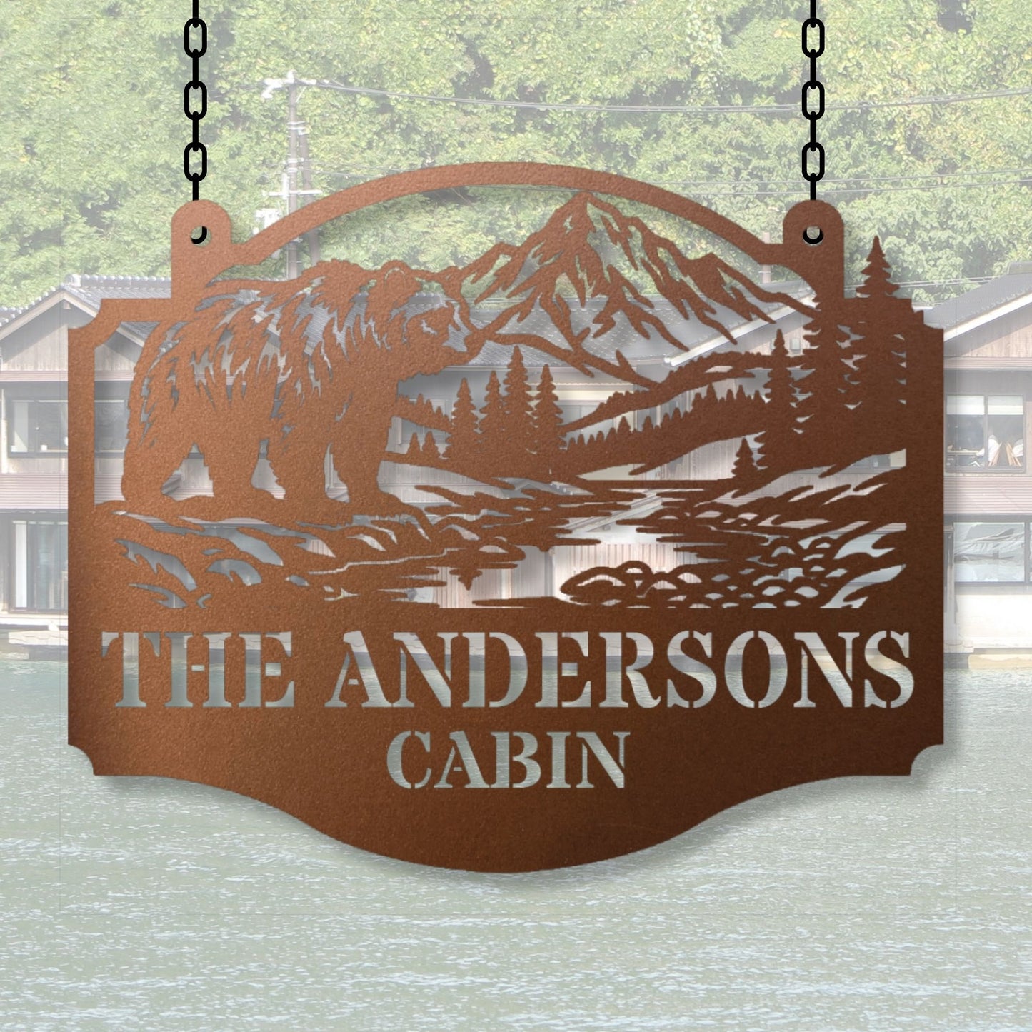 Custom lake house sign, personalized lake sign, lake house decor, rustic cabin sign, beach house gift, custom wood sign, lake home