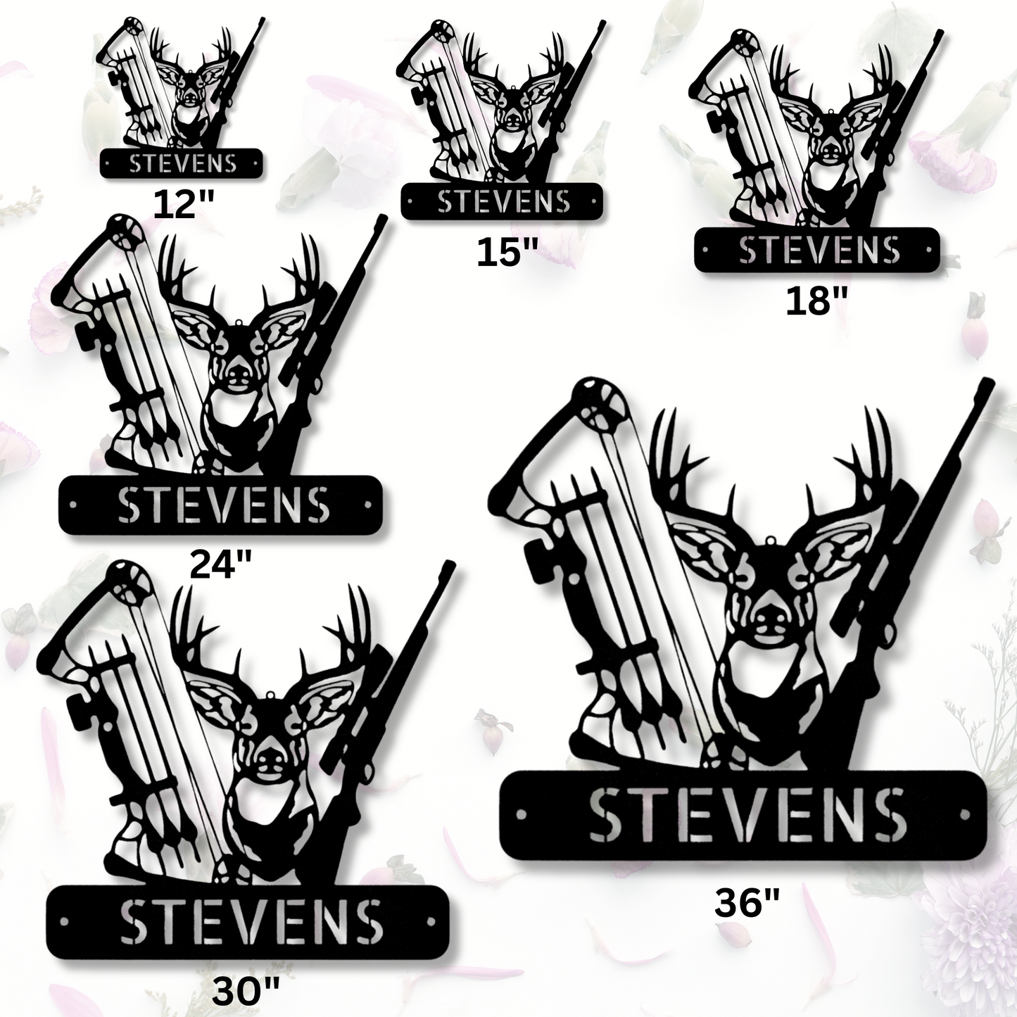 Personalized Deer Hunter Metal Art, Custom Deer Hunter Wall Art Decor, Cabin Wall Hanging , Wall Art Hanging, Hunter Dad Gift