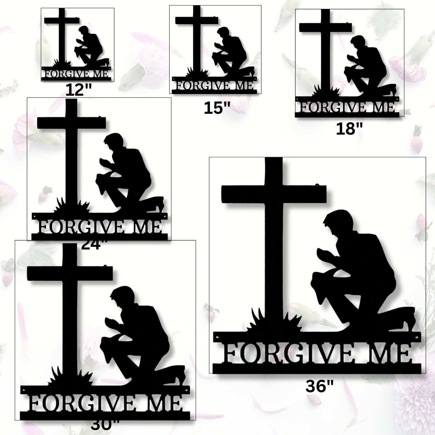 Custom Kneeling Man Metal Sign, Personalized Kneeling Man Monogram, Thanksgiving Gift For Religious Dad, Housewarming Gift, Son To Father Gift.