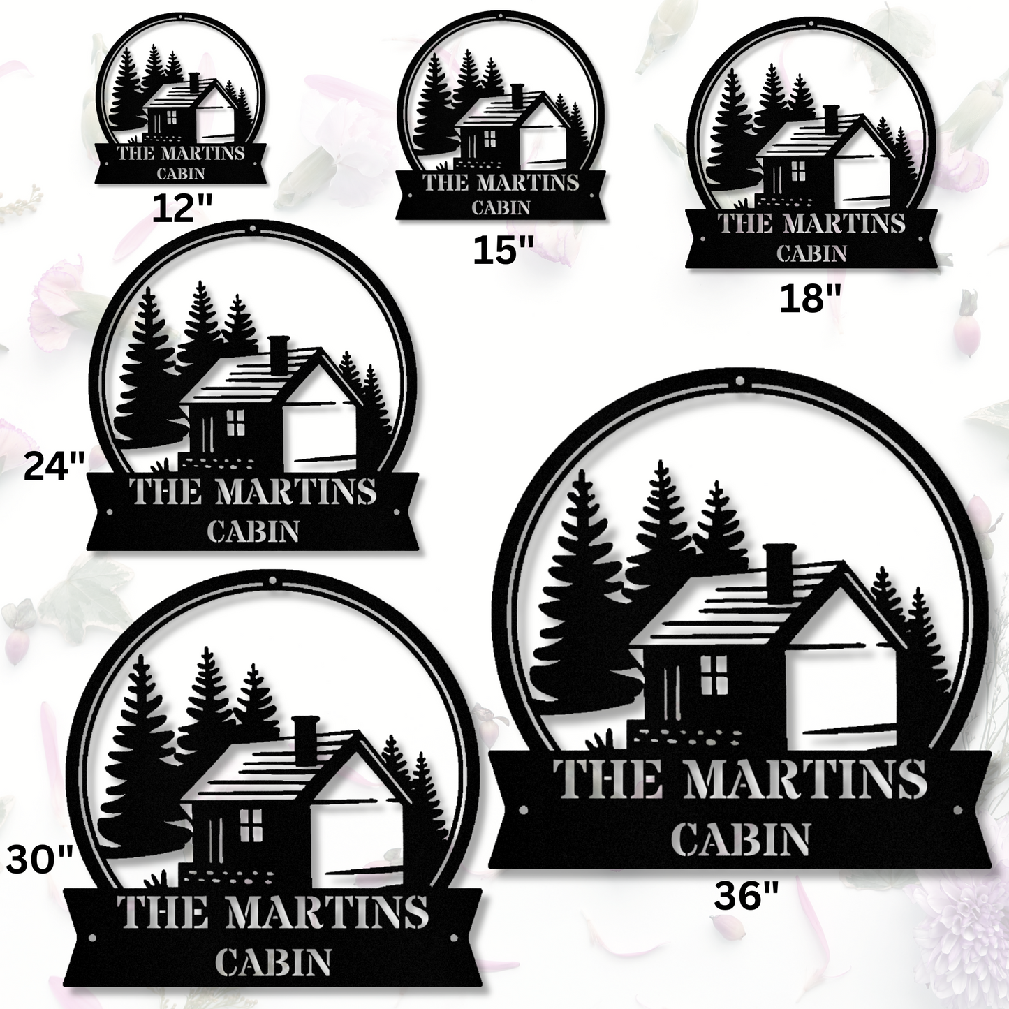 Personalized Cabin Metal Sign, Lodge Decor, Rustic Cabin Decoration, Custom Camp Sign, Outdoor Cottage Welcome Sign, Lake House Decor