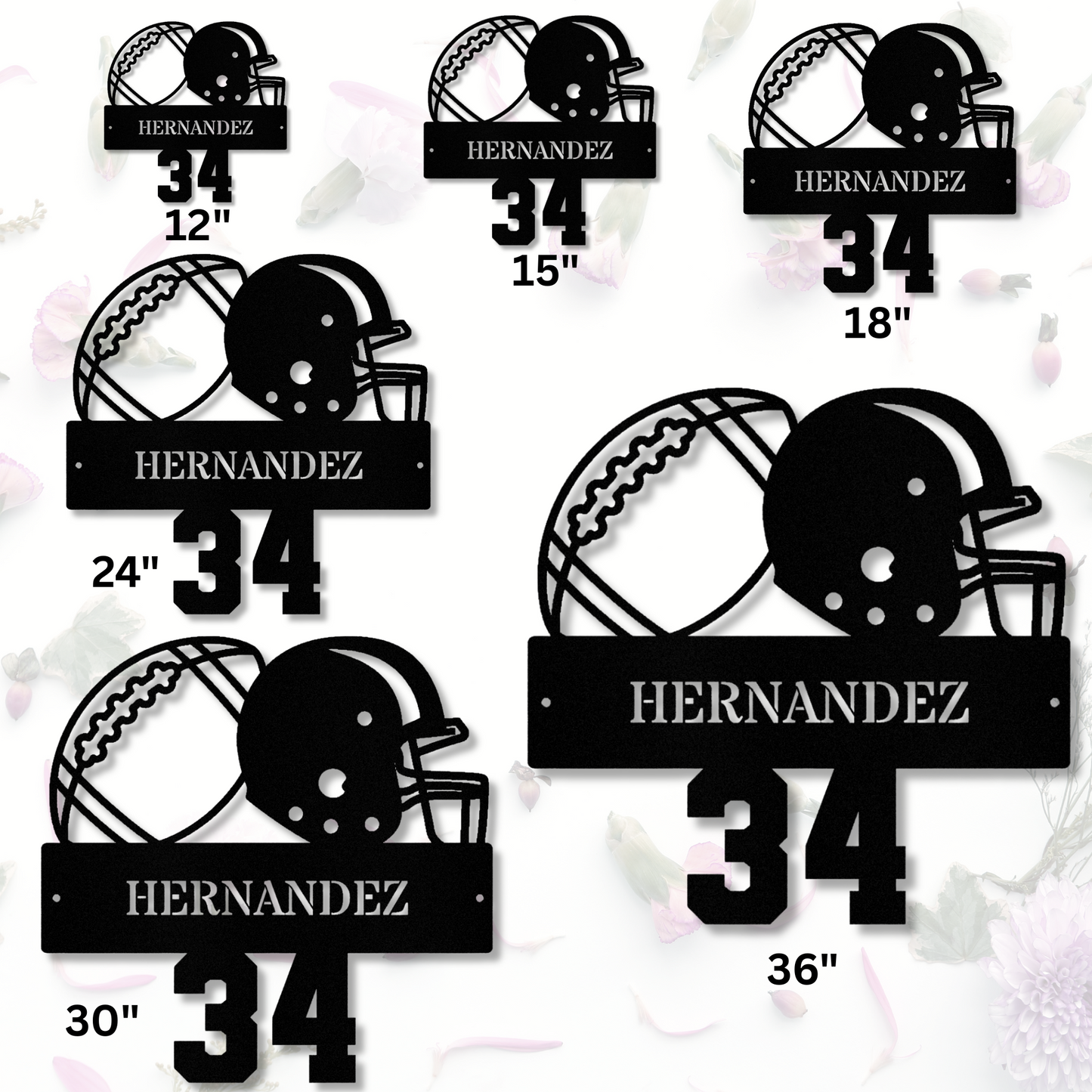 Customized American Football Metal Sign, Last Name Helmet Metal Sign, Personalized Football Metal Name, Football Player Gift