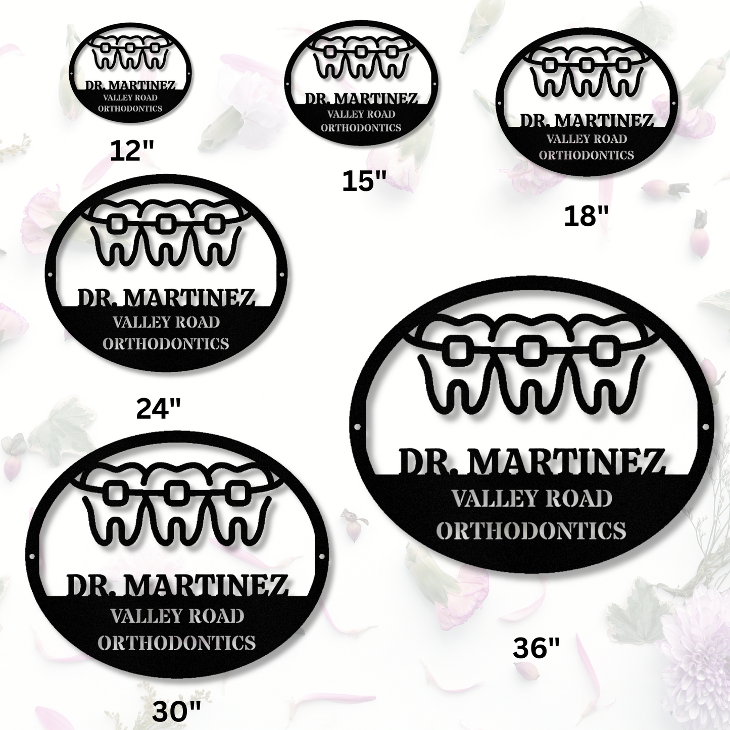 Customized Orthodontics Metal Sign, Orthodontist Practice Sign, Dental Office Decor, Dentist Gift, Orthodontist Name Sign, Established Sign