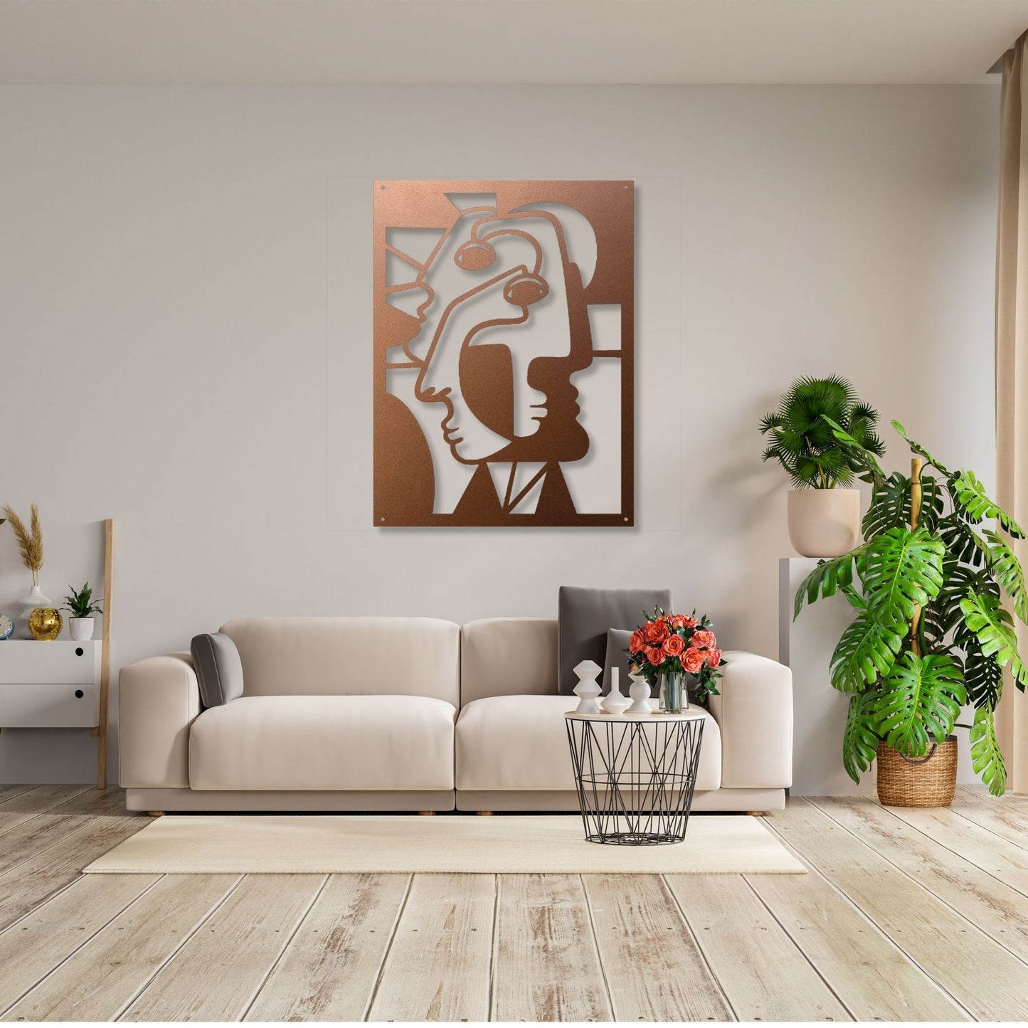 Picasso Metal Wall Art, Abstract Metal Wall Decor, Modern Cubist Art, Artistic Home Decor, Gallery Wall Art, Metal Sculpture Gift
