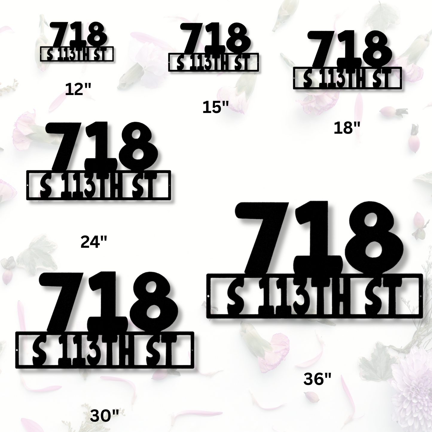 Custom Address Metal Sign, Personalized Address Monogram, Front Door Sign, Front Porch Hanging, Home Address Sign.