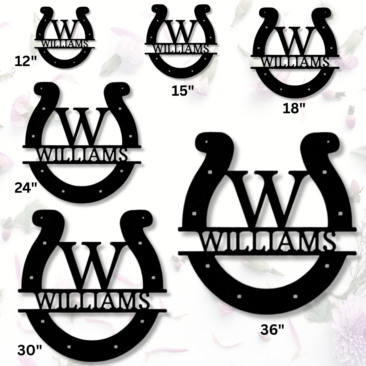 Custom Horseshoe Metal Sign, Custom Horse Sign, Metal Ranch Sign, Horse Ranch Sign, Farmhouse Decor, Horse Lover Gift, Last Name Sign