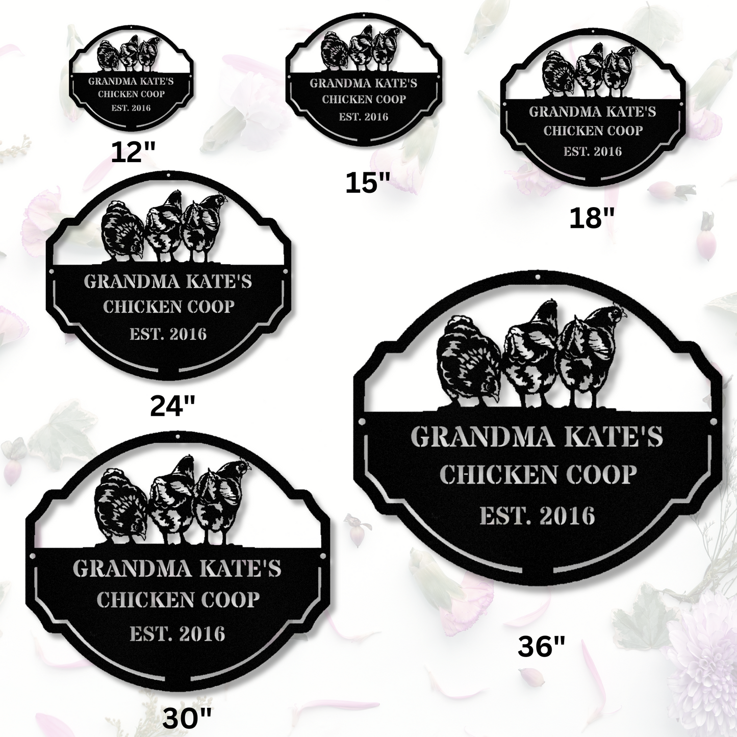 Personalized Chicken Coop Metal Sign, Custom Name Hen House Sign, Outdoor Metal Sign, Egg Shack Metal Sign Decor, Grandma Gift, Mother's Day Gift