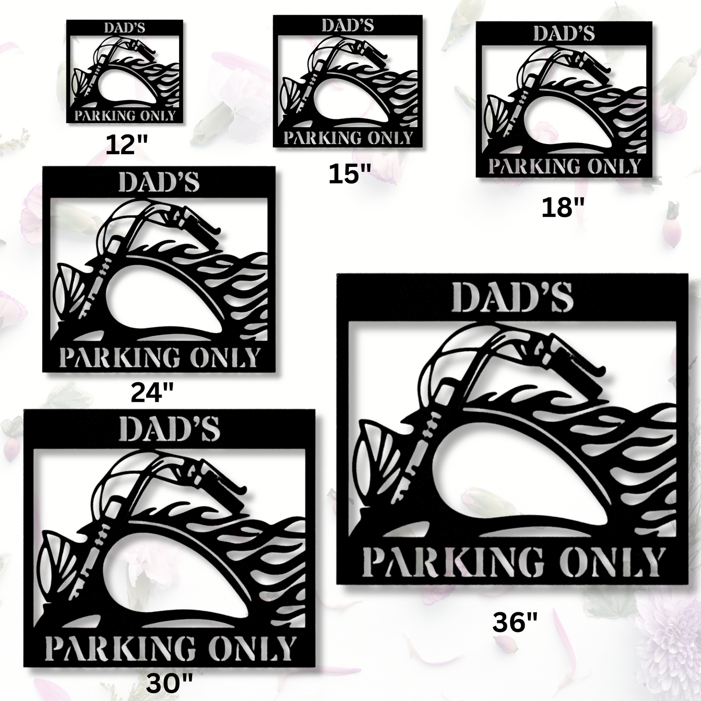 Custom Hog Parking Metal Sign, Personalized Name Hog Parking Monogram, Gift For A Biker, Parking Space Sign, Birthday Gift From Loving Girlfriend.