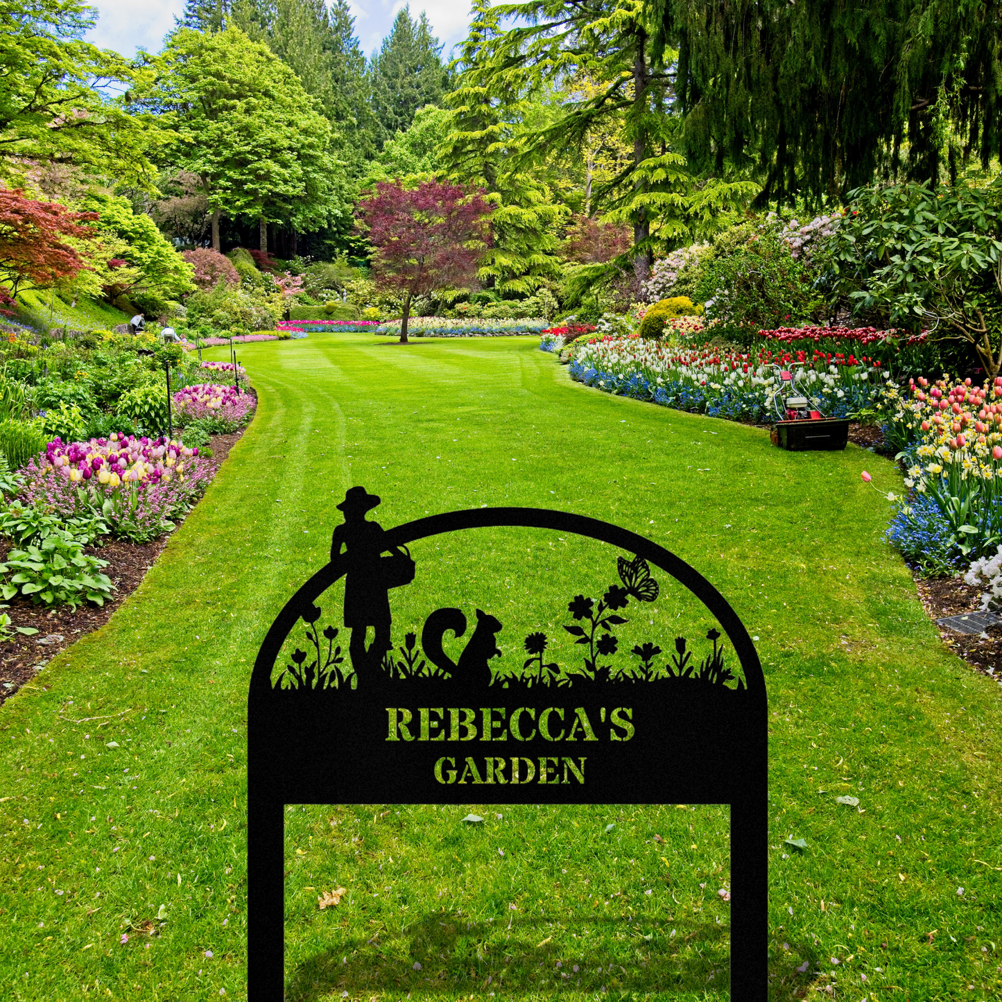Personalized Garden Stake Sign, Customized Garden Metal Sign Decor, Address Signage, House Address Stake, Gardener Decor, Metal Yard Decor