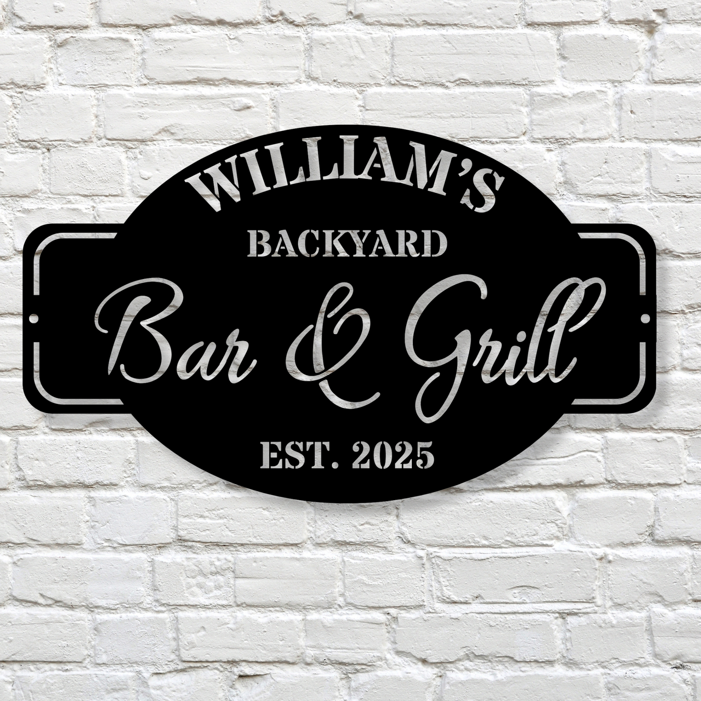 Personalized Grill Sign, BBQ Sign, Outdoor Sign, Grill Master gift, Cookout Sign, Camp Sign, Anniversary sign, Custom Metal sign, sign for him