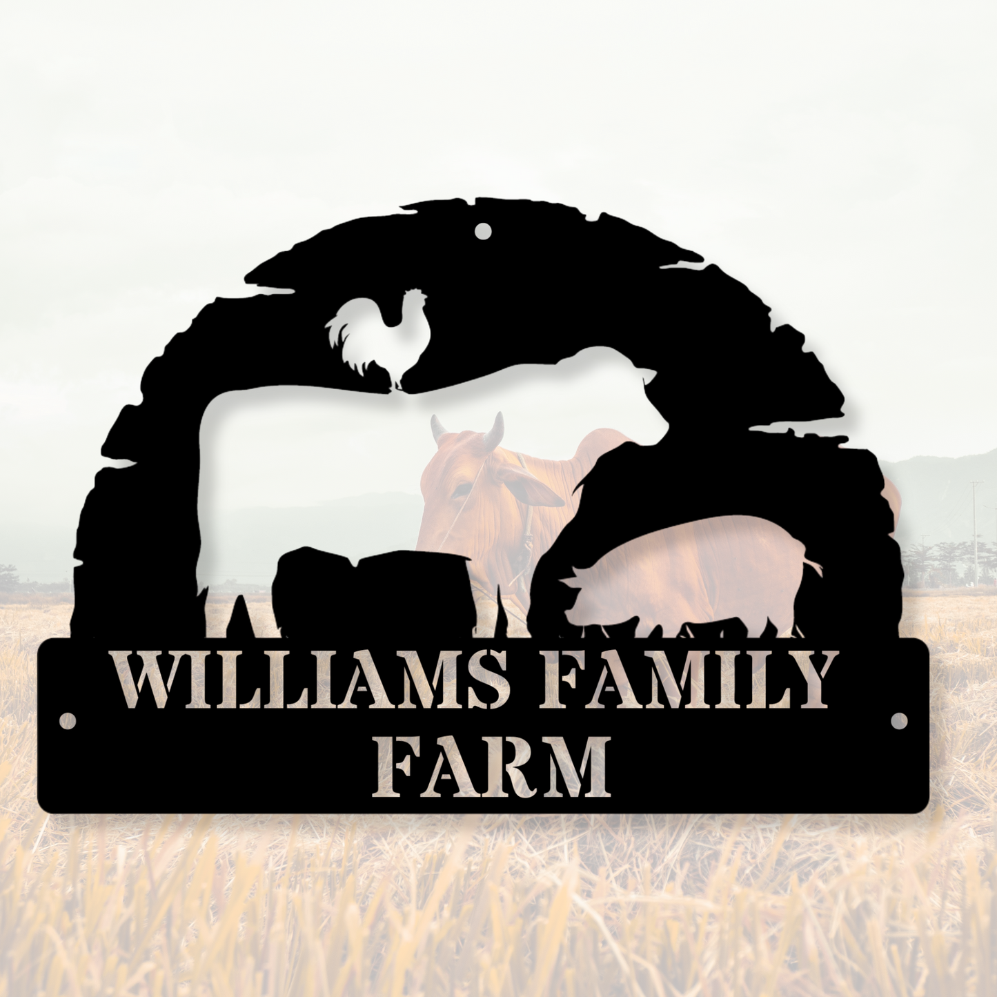 Personalized Metal farm sign, Custom metal farm sign, Huge metal farm sign, Personalized farm sign