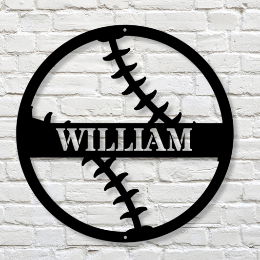 Custom Baseball Metal Sign, Sports Wall Decor, Personalized Boys Room Art, Baseball Nursery Sign, Man Cave Metal Decor