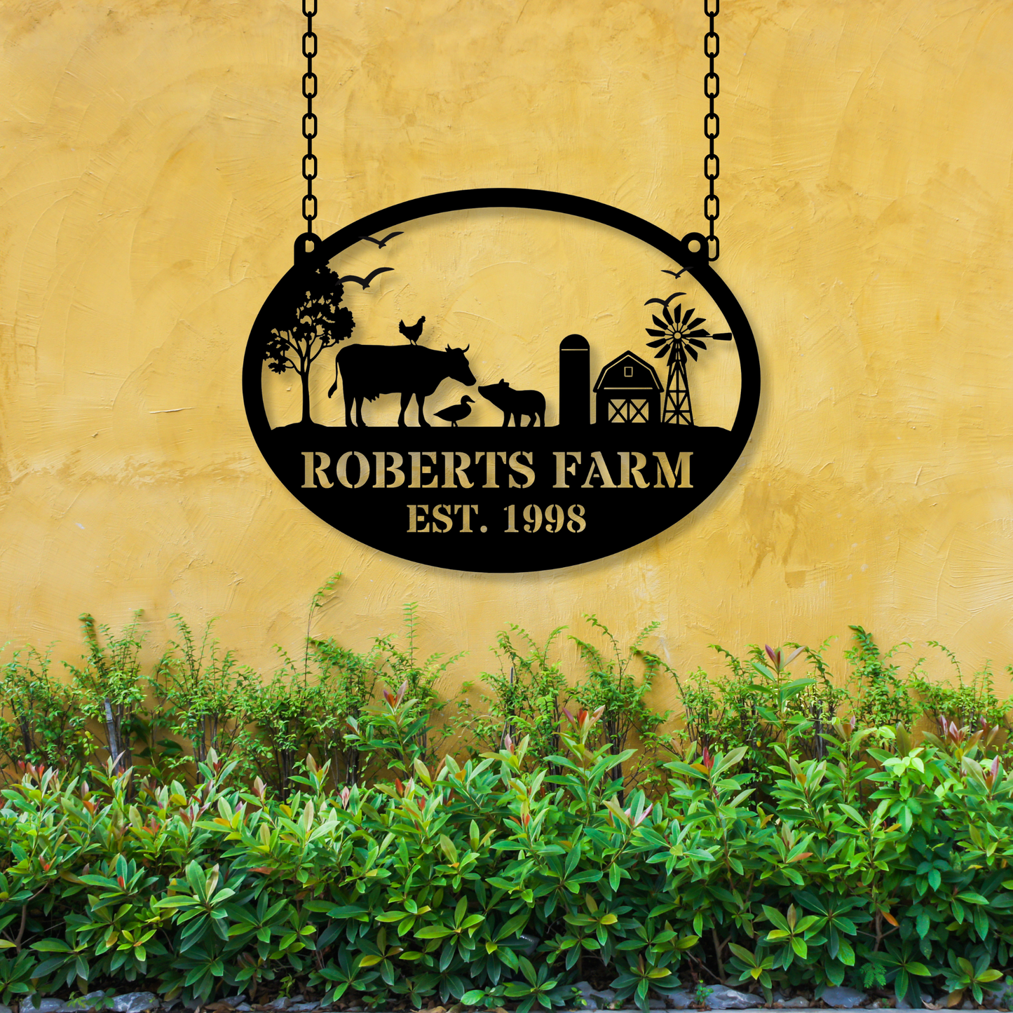 Custom Metal Farm Sign ,  Personalized Farmhouse Sign, Custom Metal Sign, Entrance Gate Decor, Ranch Metal Name Sign, Farmer Gift