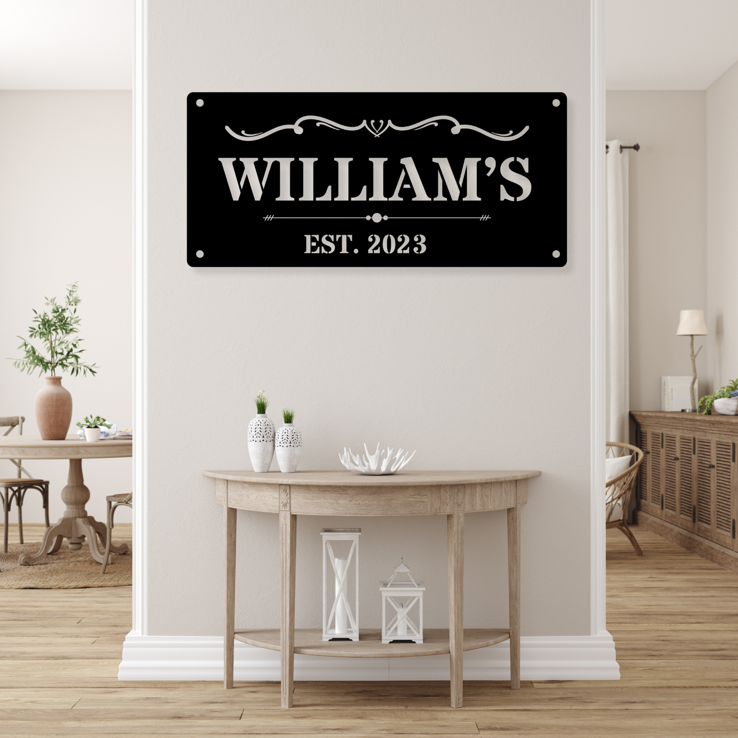 Custom Family Name Metal Sign,Personalized Last Name Sign,Monogram Wall Decor