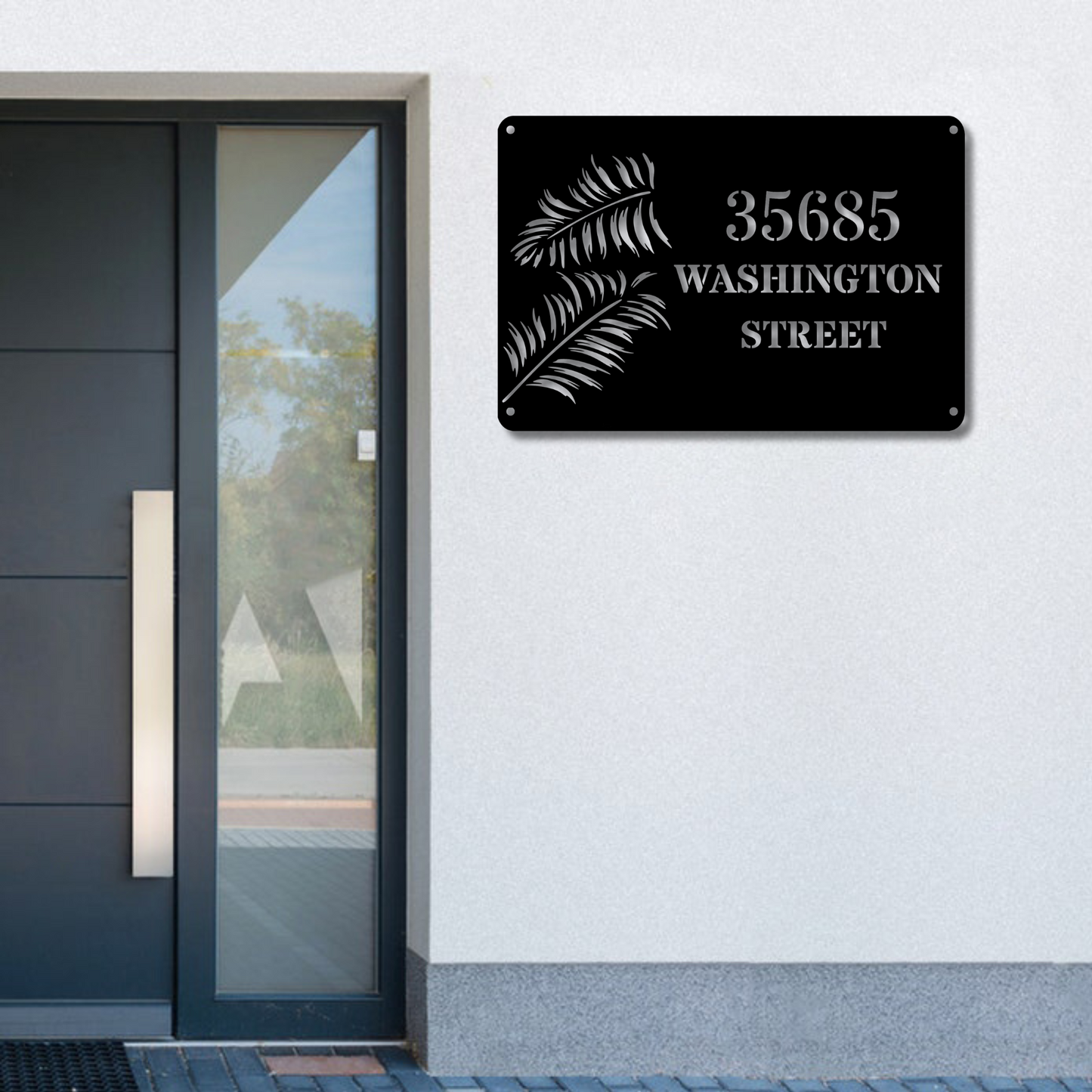 Personalized Metal Address Sign, Garden Themed Address Sign, Front Yard Sign, Front Deck Address Sign, House Number Sign