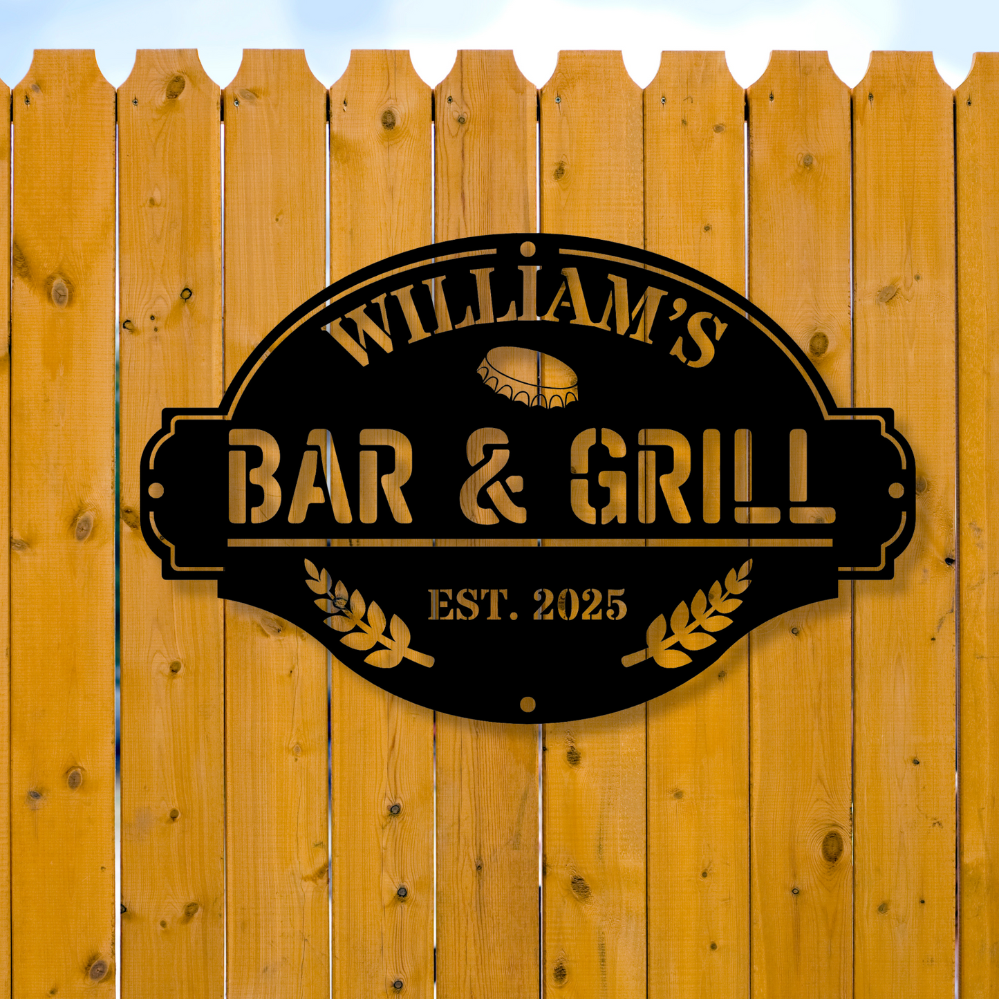 Custom Metal Signs, Personalized Bar and Grill Sign, Personalized Metal Barbecue Wall Sign, Custom Grill Sign, BBQ Wall Art Decor, Outdoor BBQ Decor, Gift for Grill Lovers