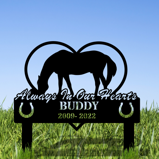Custom Horse memorial Stake