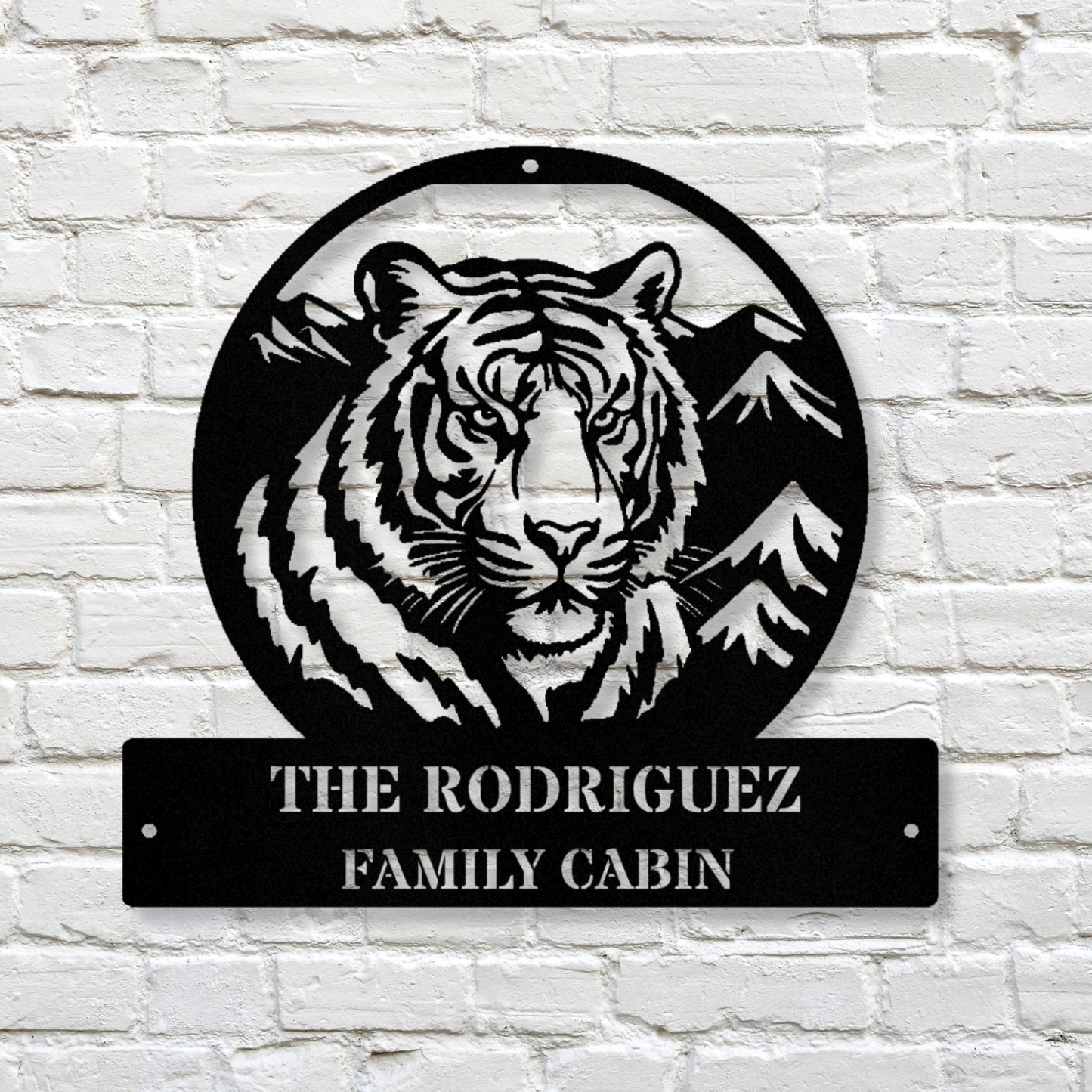 Personalized Tiger Metal Sign, Custom Metal Wall Sign, Tiger Wall Sign, Last Name Wall Sign, Wall Hanging Metal Art Decor, Tiger  Decor