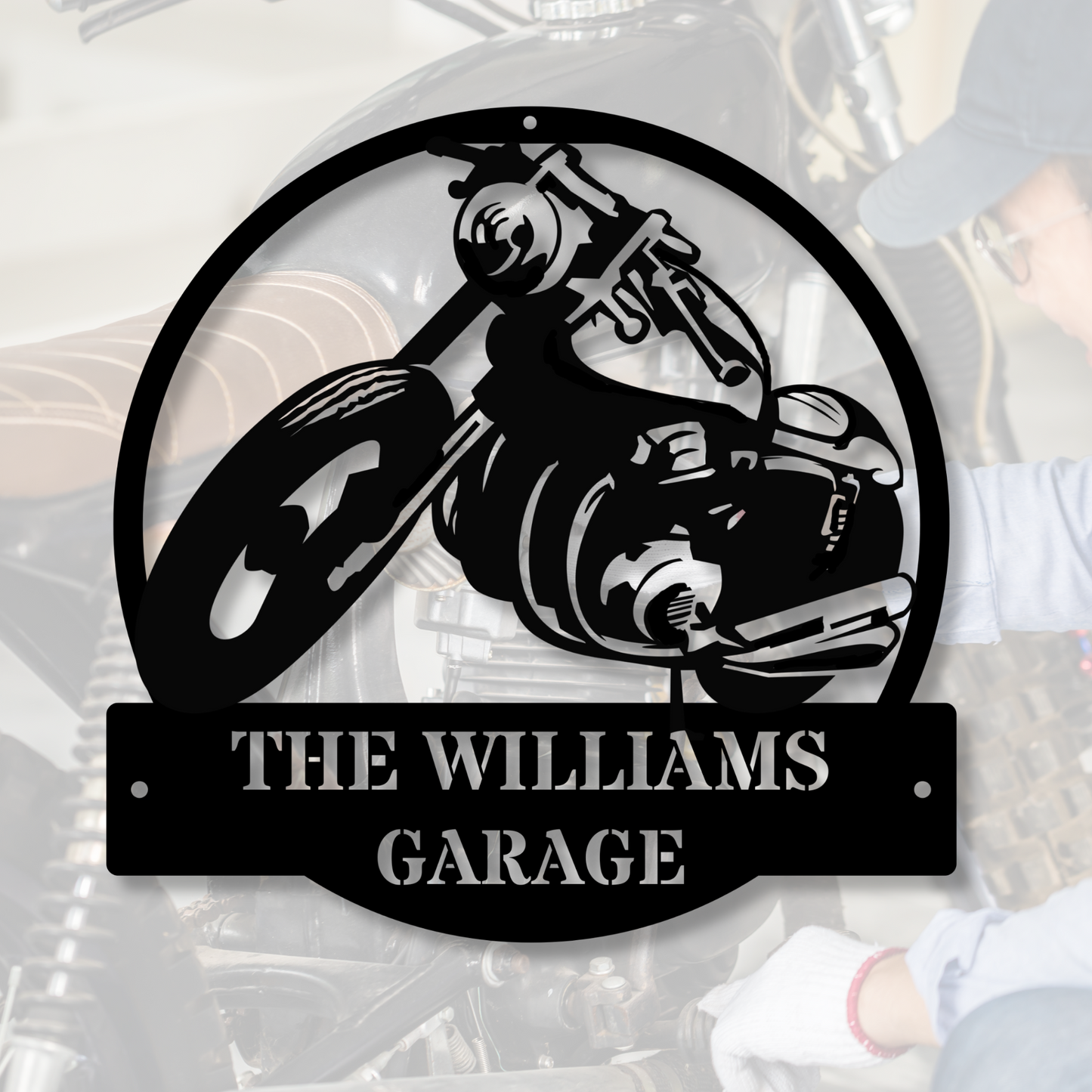Custom Garage Metal Sign, Personalized Metal Garage Sign – Custom Name Plaque, Wall Art, Housewarming Gift, Man Cave, Dad’s Gift, Mechanic Workshop Metal Sign