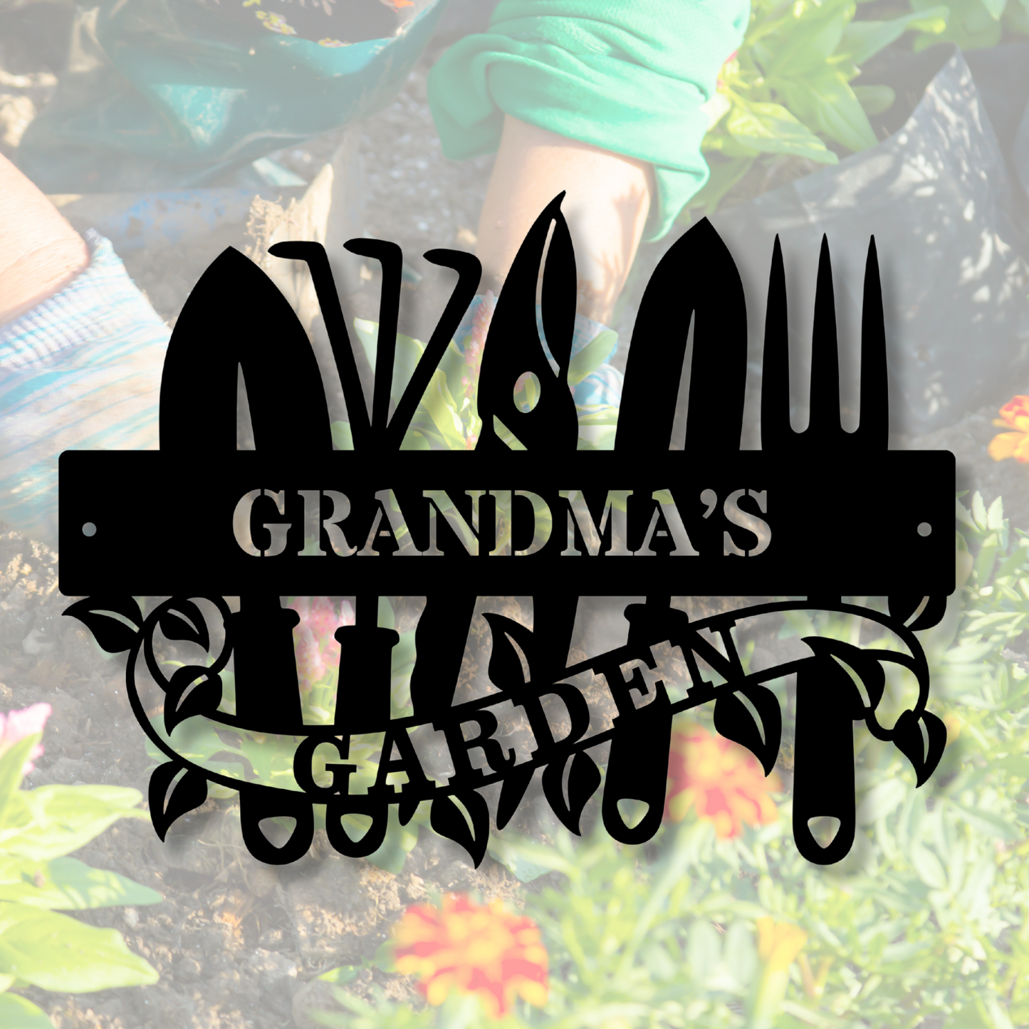 Personalized Garden Metal Sign, Custom Metal Sign, Outdoor Name Sign, Yard Art Sign, Garden Decor, Metal Plaque, Customizable Yard Sign