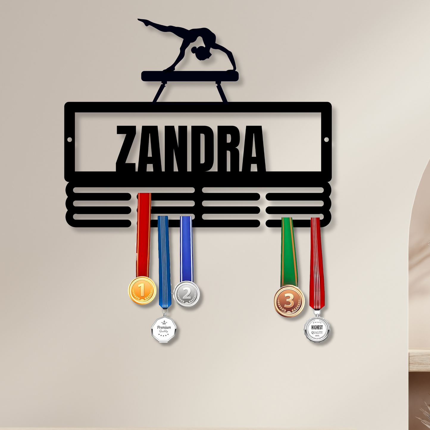 Custom Metal gymnastics medal hanger