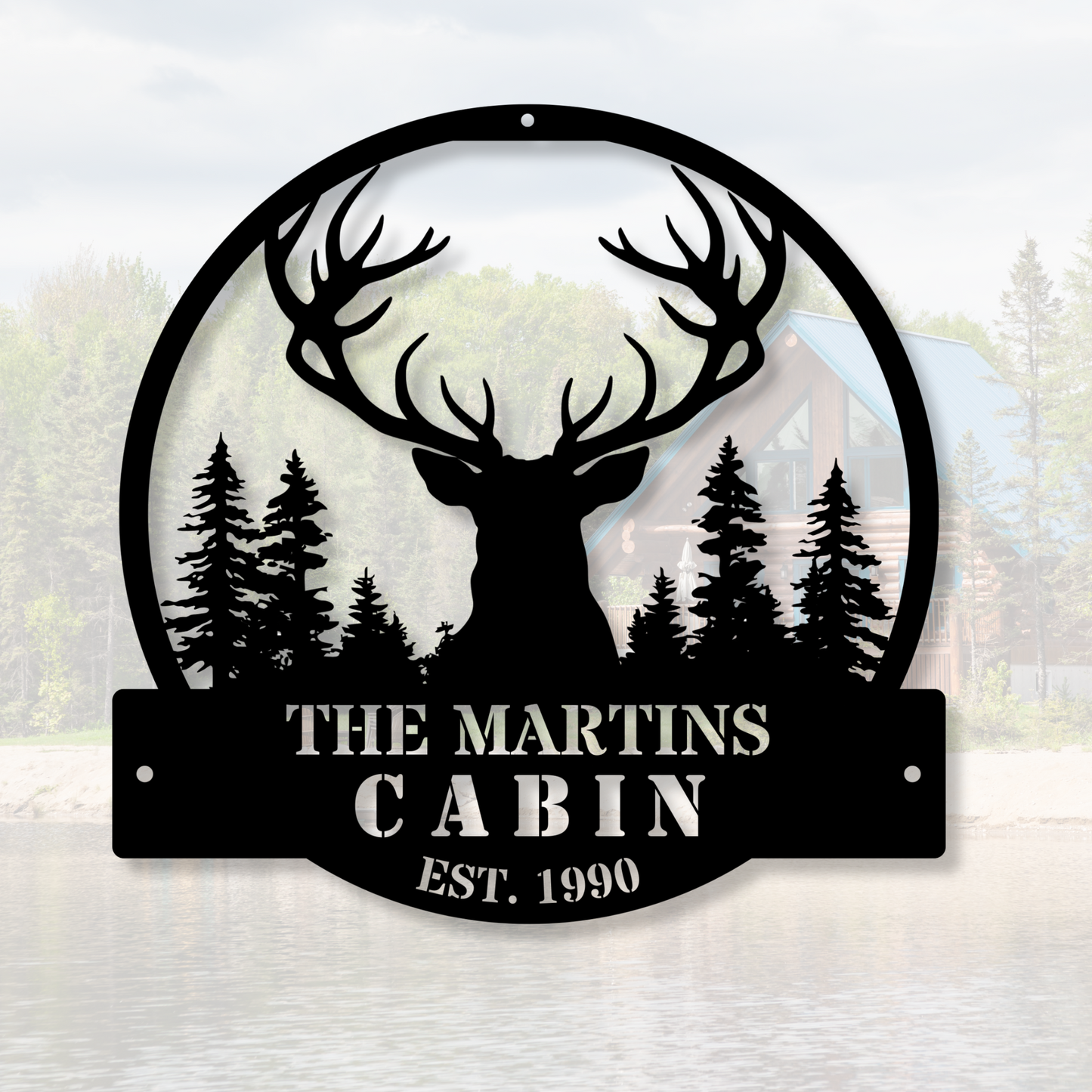 Custom Family Cabin Metal Sign,| Family Name Cabin Sign, Cabin House Cottage Welcome Sign, Outdoor Sign