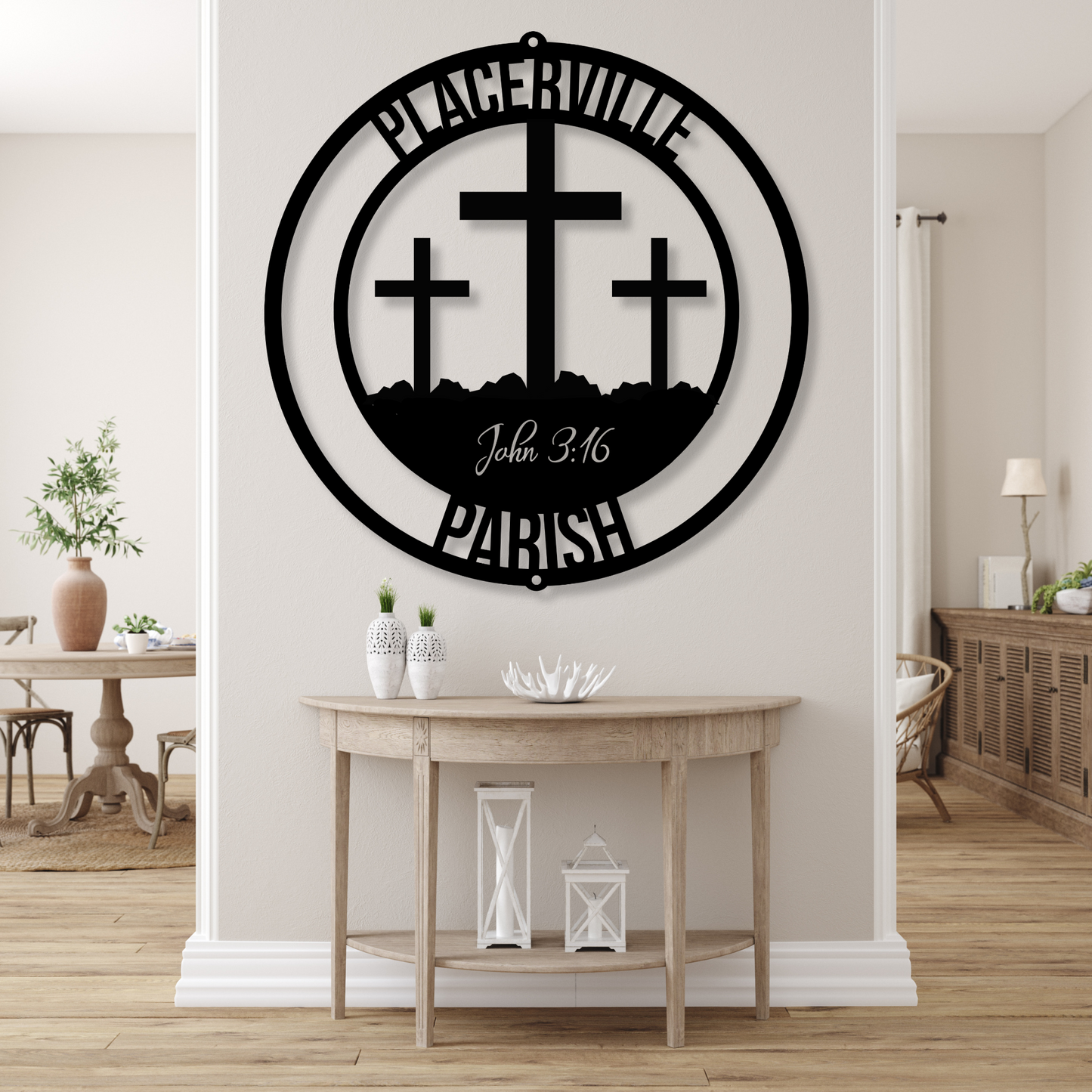 Personalized Church Metal Sign, Custom Church Name Plaque, Church Wall Art, Religious Metal Sign, Custom Scripture Decor, Inspirational Art