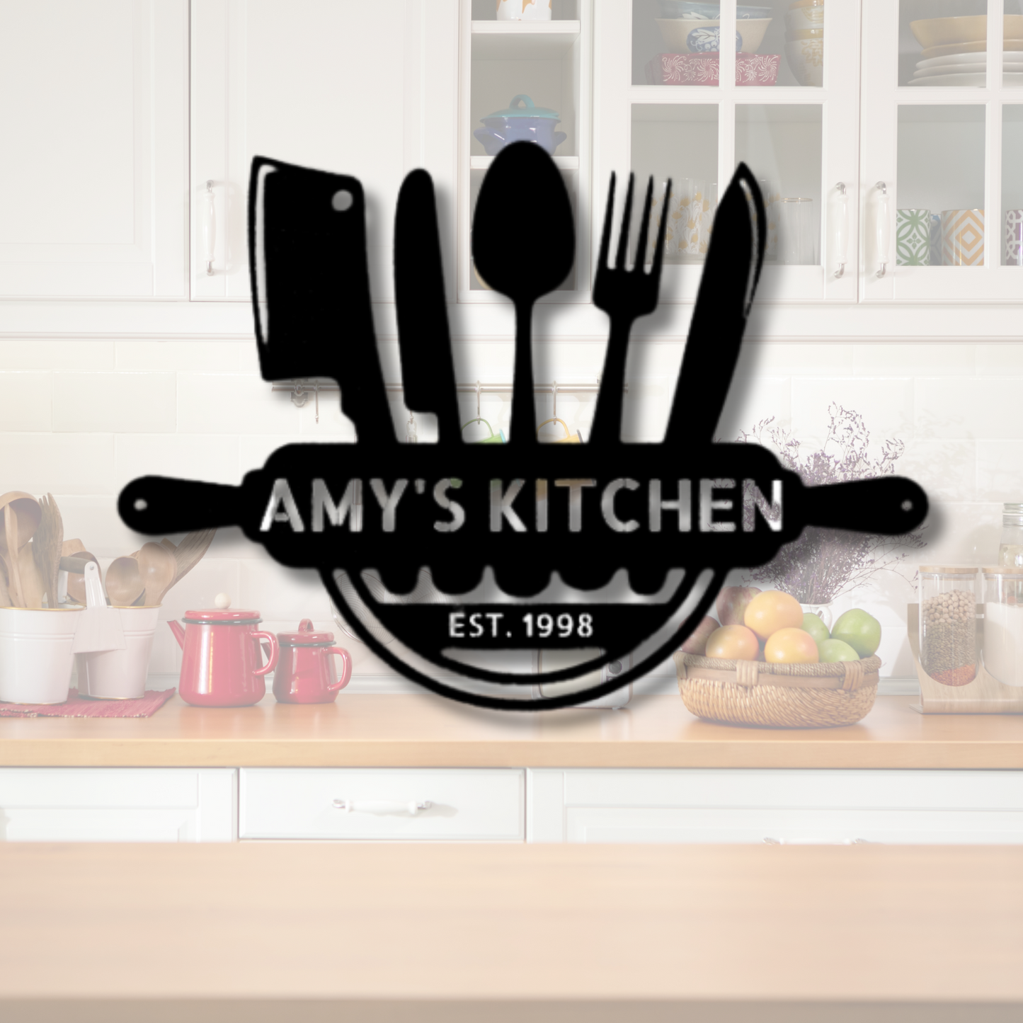 Art in the Kitchen Monogram - Steel Sign