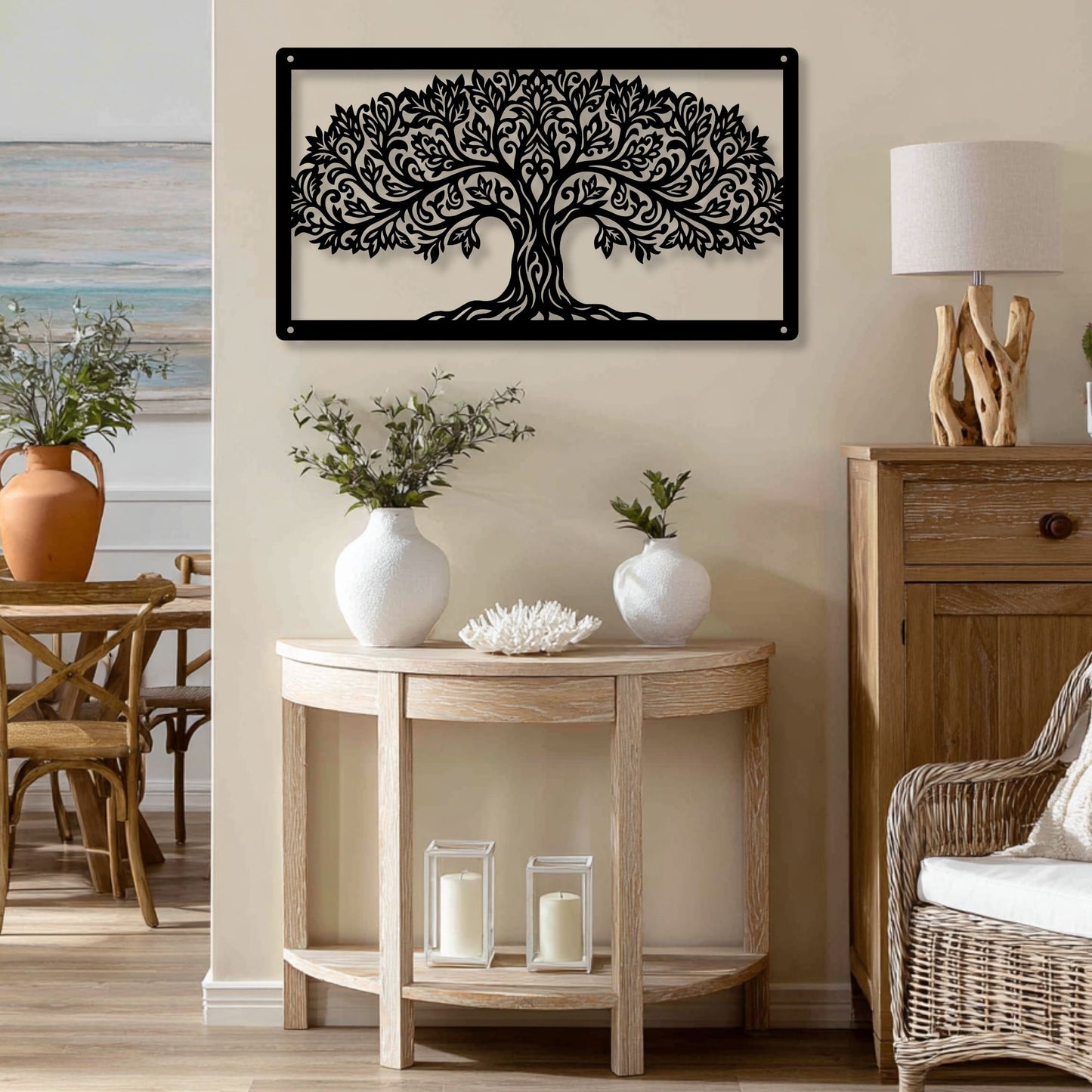 Tree of Life Metal Wall Art, Tree of Life Decor, Metal Tree Wall Hanging, Nature Wall Art, Spiritual Home Decor, Rustic Metal Art