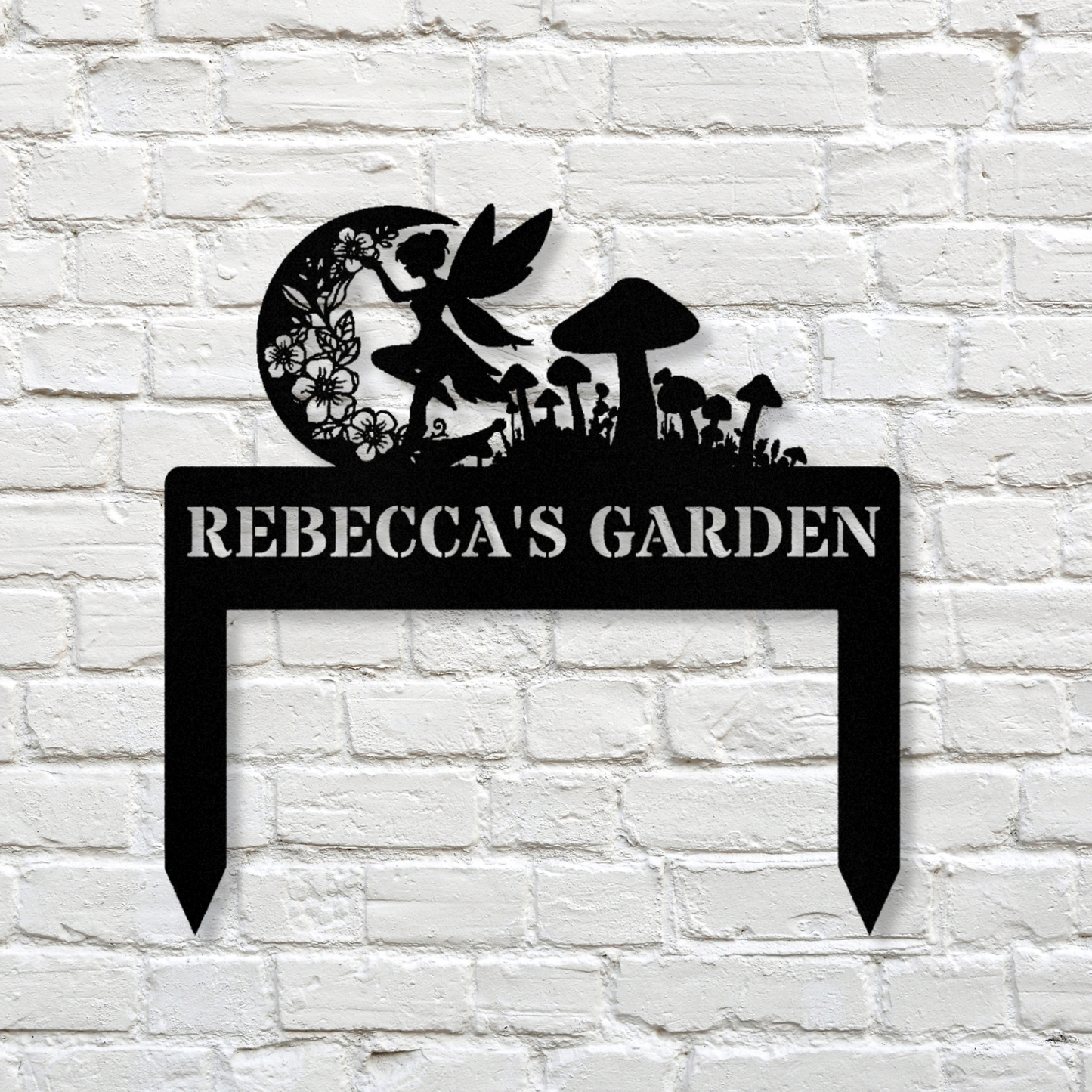 Custom Fairy Garden Metal Sign, Garden Metal Decor, Yard Sign, Mom Nana Gift, Outdoor Garden Decor, Fairy Themed Garden Stake Gardening Gift