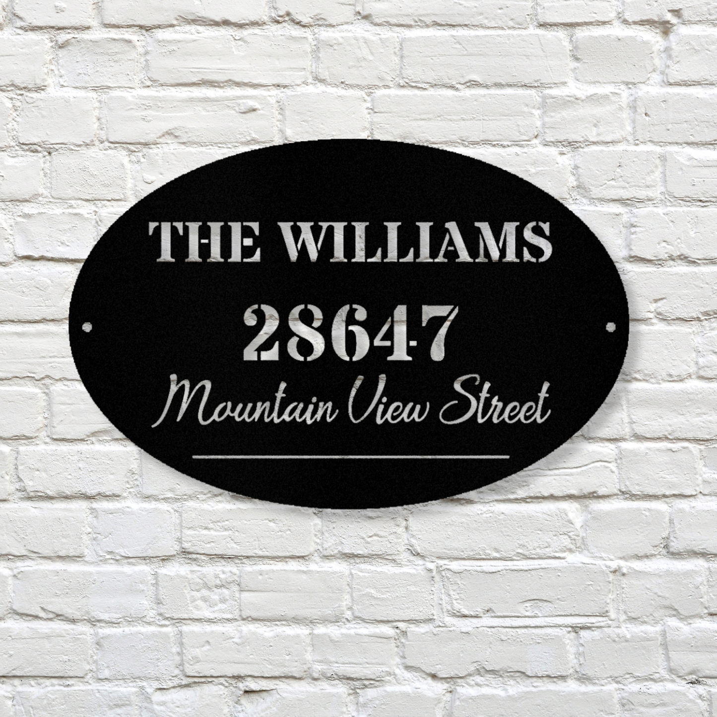 Custom Home Address Metal Sign, Family Name Sign, Large Wall Address Sign, Last Name Wall Sign, Housewarming Gift