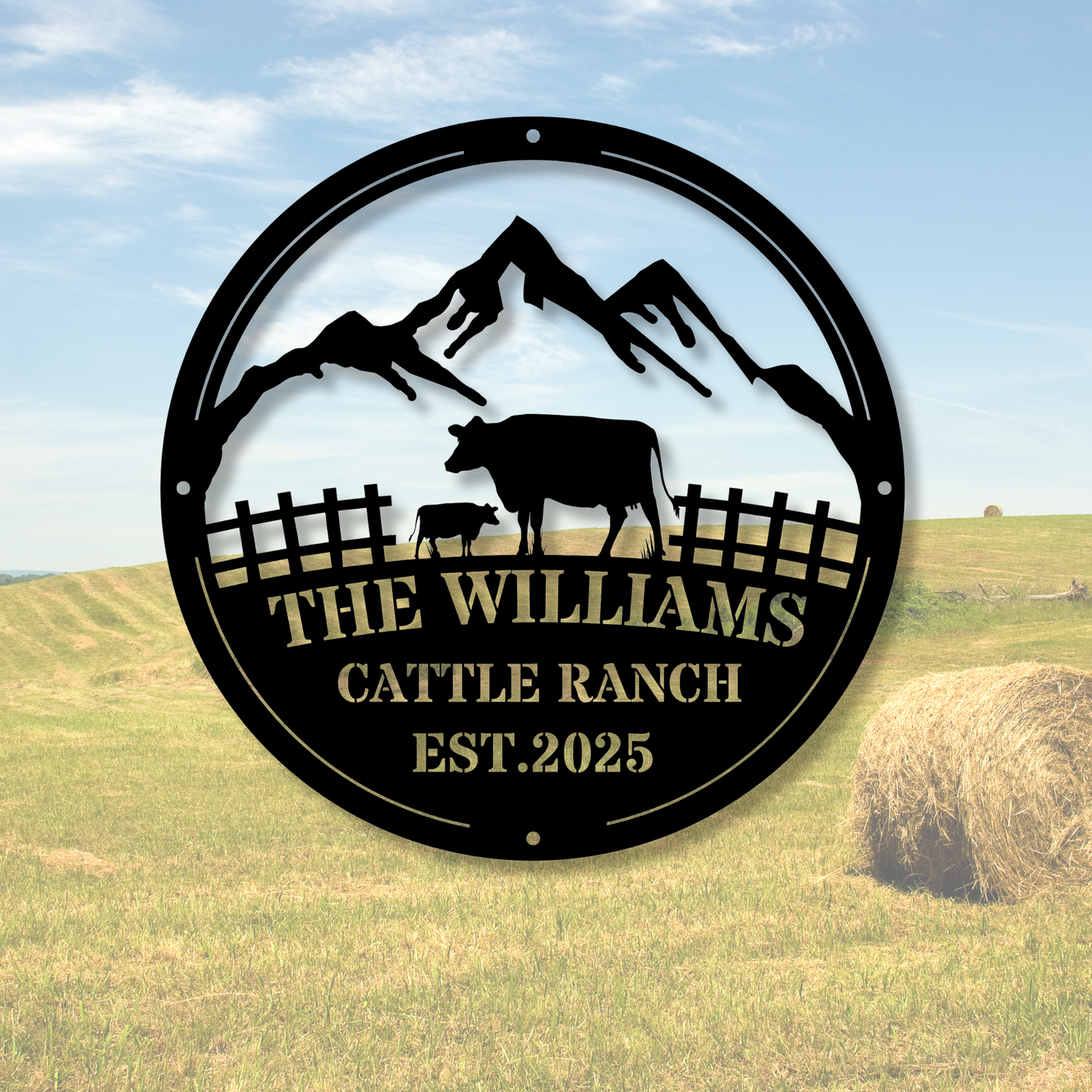 Personalized Metal Farm Sign, Metal Gates Sign, Farm Gate Sign, Farm Sign Outdoor, Custom Barn Signs, Farm Entrance Sign