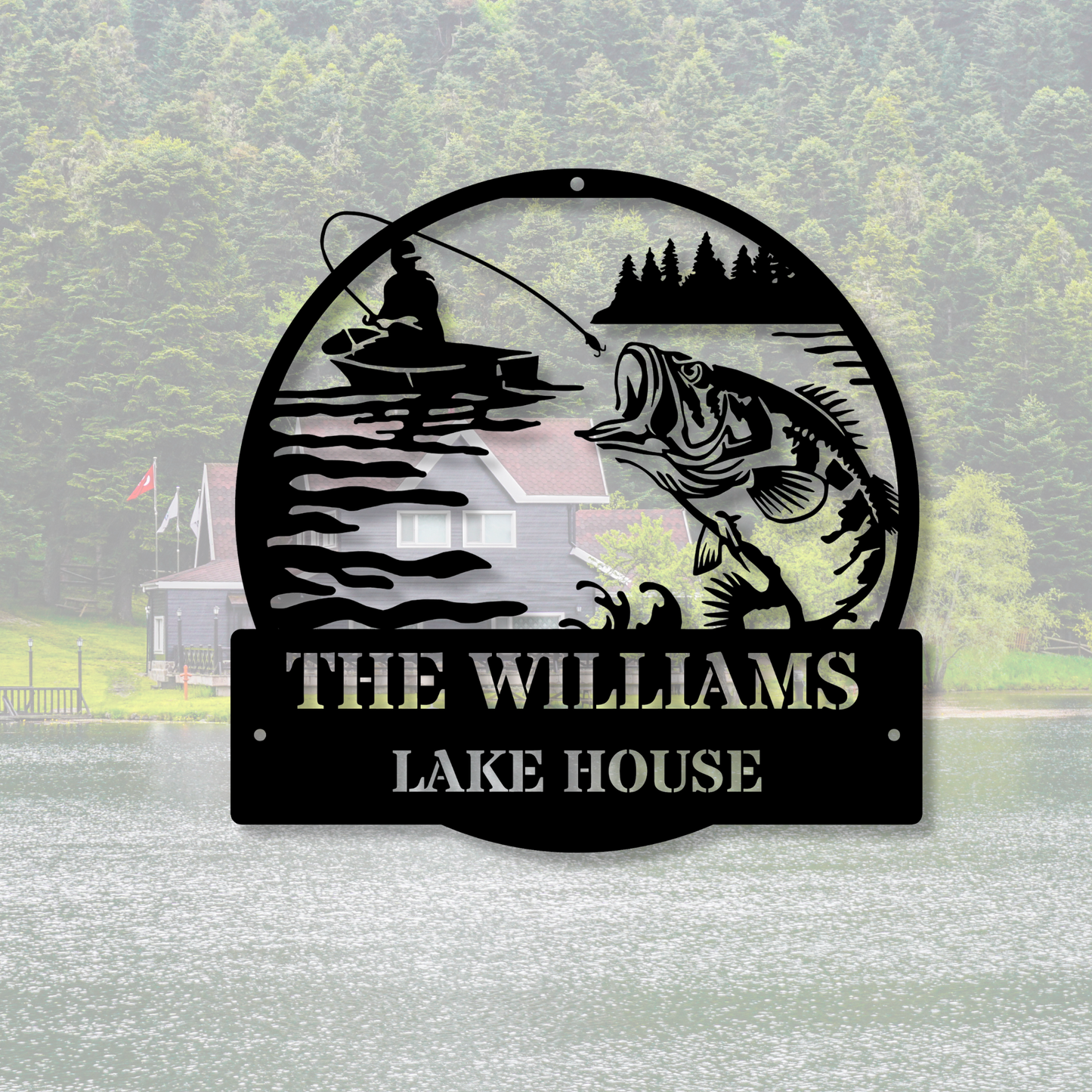 Custom Lake House Metal Sign , Lake Gift, Family Lake House Metal Sign,Lakehouse Decor,Housewarming Gift