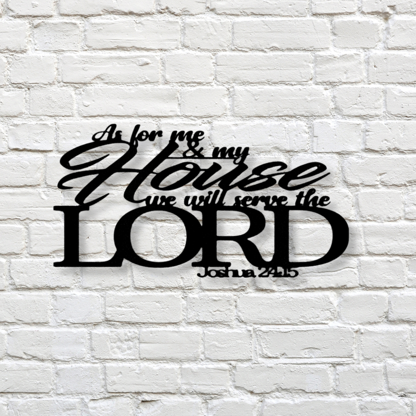 Joshua 24.15 Quote Metal Sign, Gift For Christians, Metal Wall Sign, Script Sign, Bible House Decor, Christian Home Decor, Religious Decor