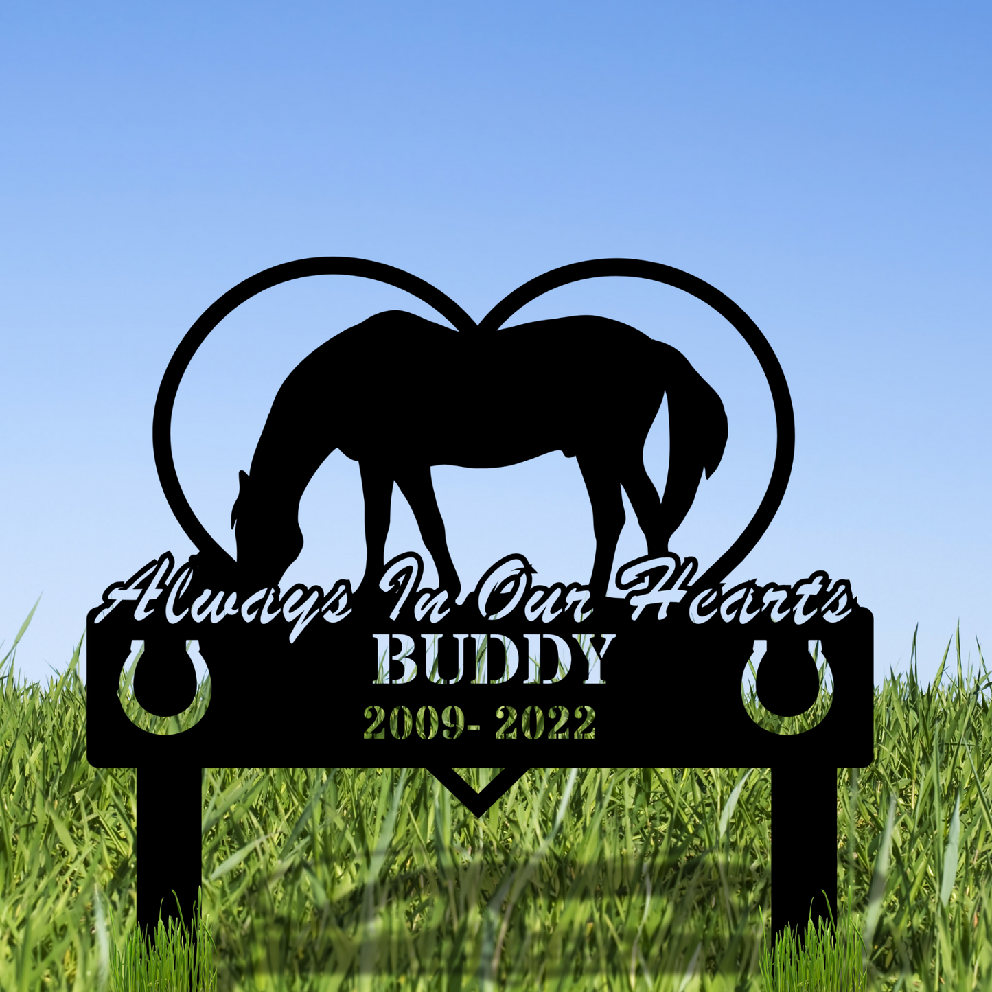 Custom Horse memorial Stake