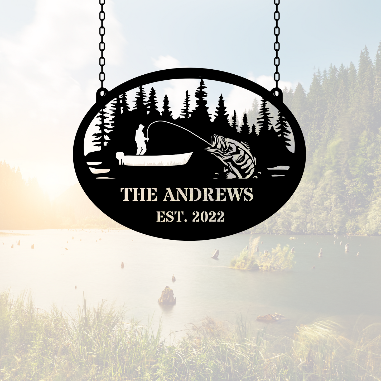 Custom Fishing Wall Metal Art Decor, Fishing Home Decor, Fish Wall Art, Fisherman Gift, Nautical Wall Art, Coastal Home Decor