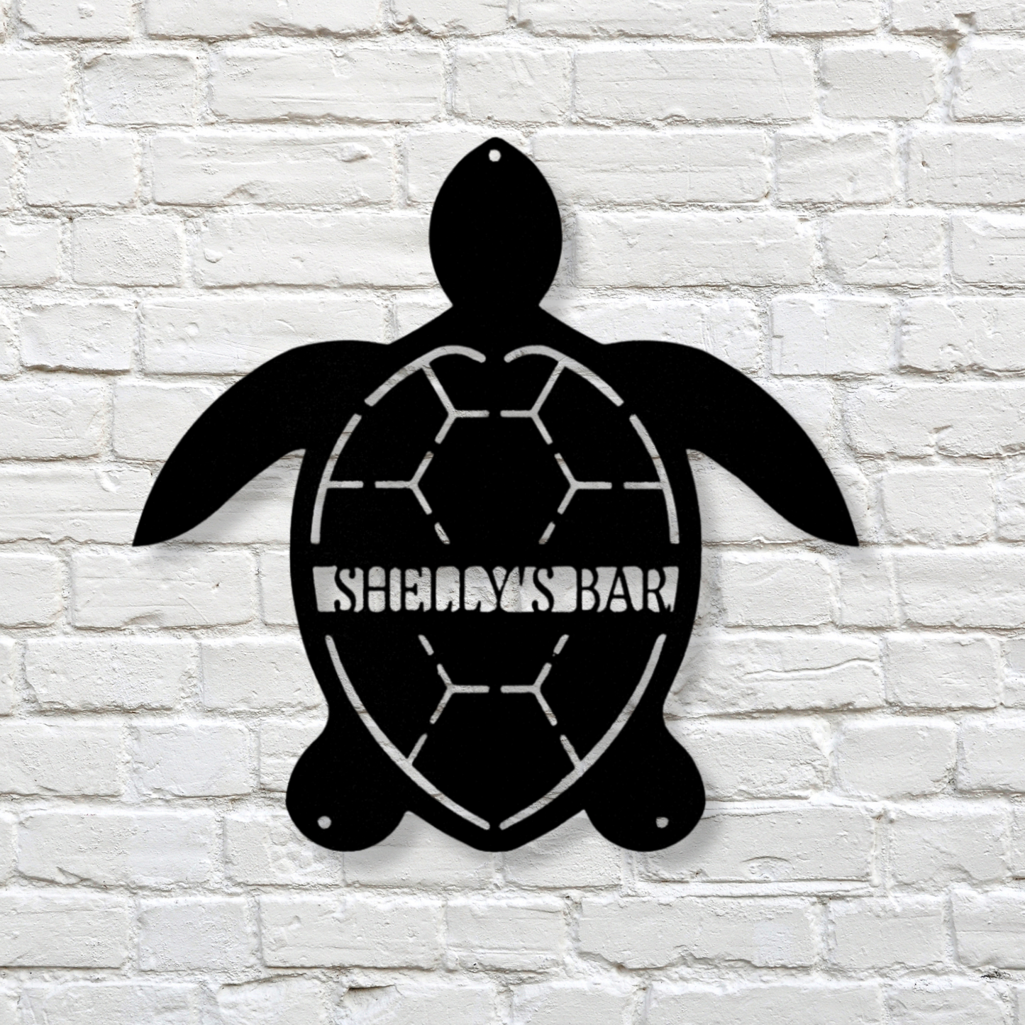 Customized Turtle Metal Steel Sign, Monogram Sign, Beach House Sign, Lake House Décor, Personalized Pool Sign, Boat House Sign, Turtle Lover Gift