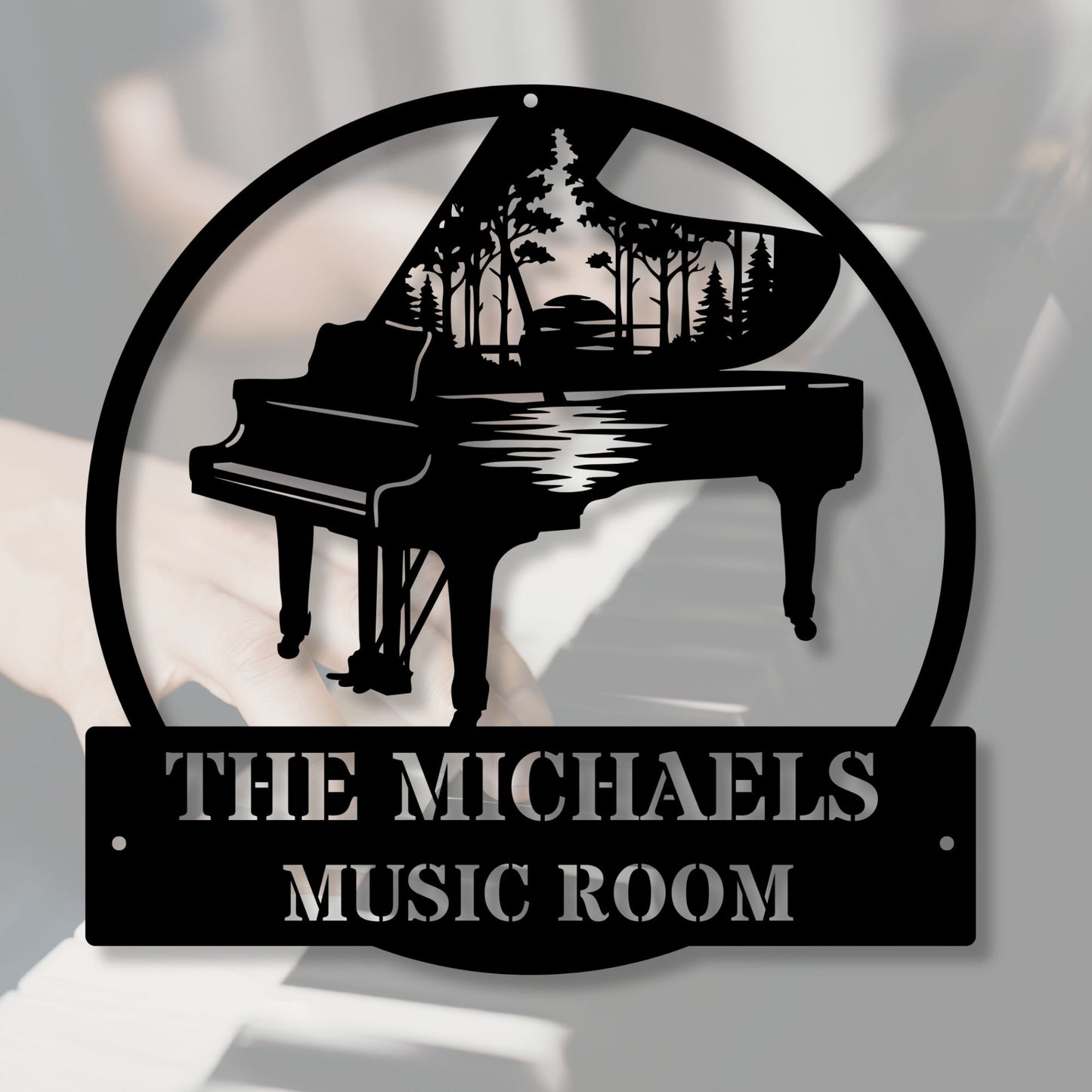 Personalized Music Room Metal Sign, Custom Music Room Decor, Music Lover Gift, Metal Wall Art, Musician Gift, Music Studio Sign