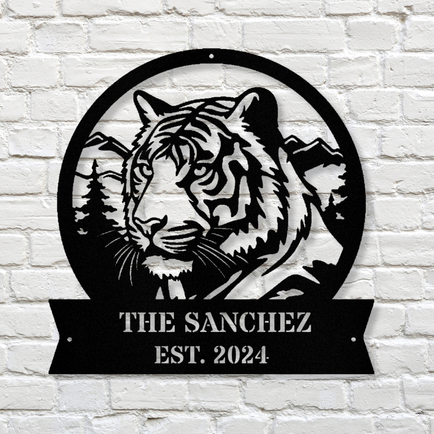 Eye Of The Tiger Metal Wall Art, Tiger Lover Decor, Custom Tiger Sign, Personalized Home Decoration, Unique Tiger Gift, Metal Artwork