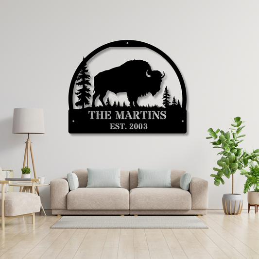 Custom Bison Metal Wall Decor, Metal Wall Art, Bison Art Piece, Rustic Animal Wall Sculpture, Nature Western Decor for Home
