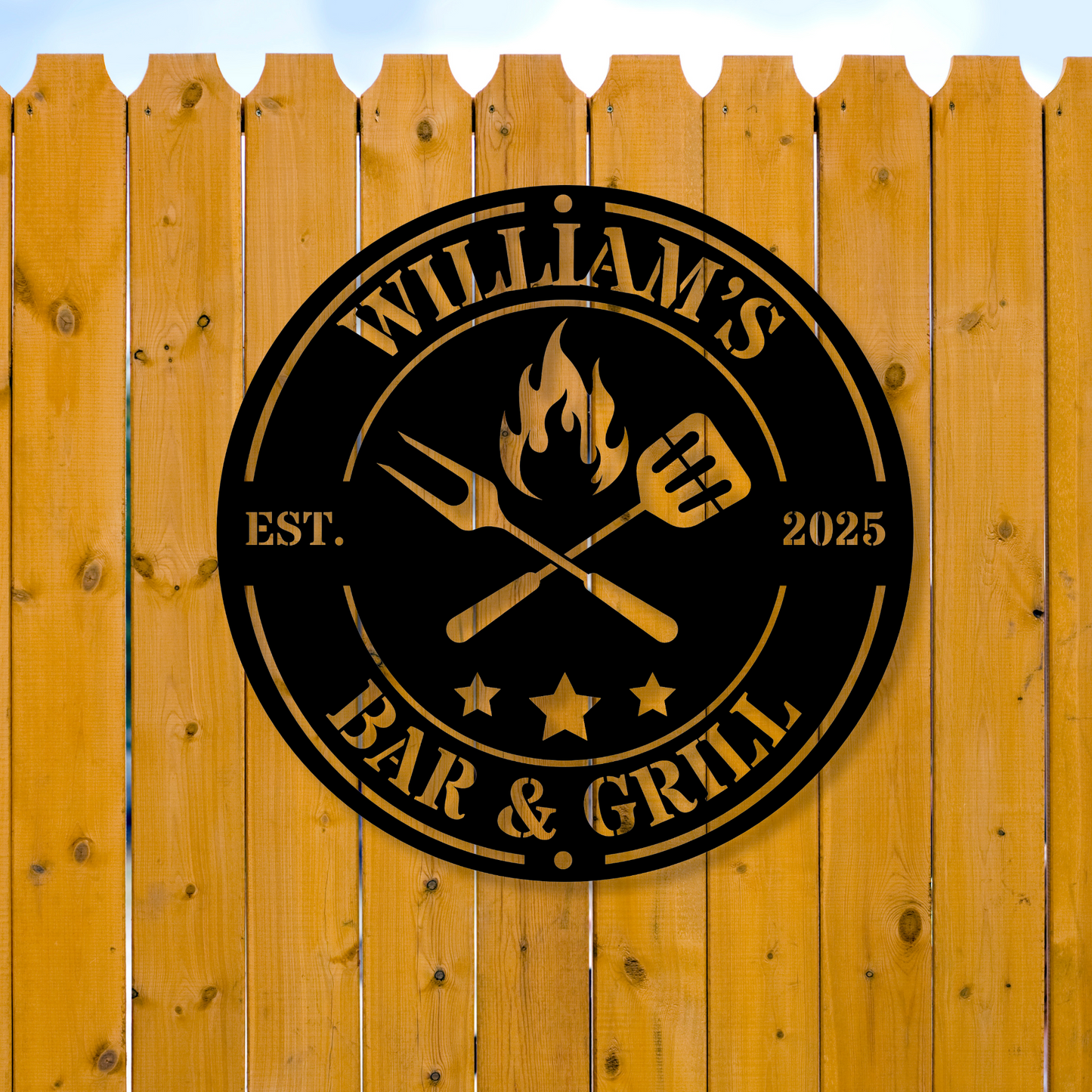 Custom Bar & Grill Metal Sign, Personalized Wall Decor, Custom Man Cave Sign, Bar Home Decor Gift, Grill Sign for Home