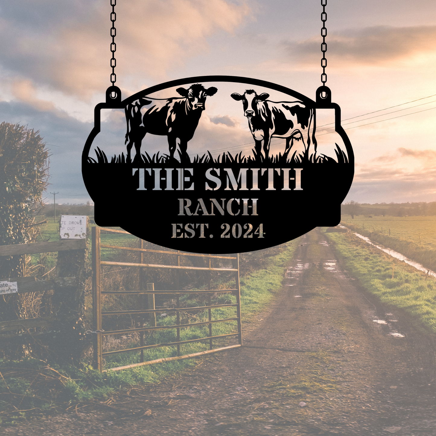 Personalized Metal Farm Sign, Metal Gates Sign, Farm Gate Sign, Farm Entrance Sign, Farm Sign Outdoor, Custom Barn Signs