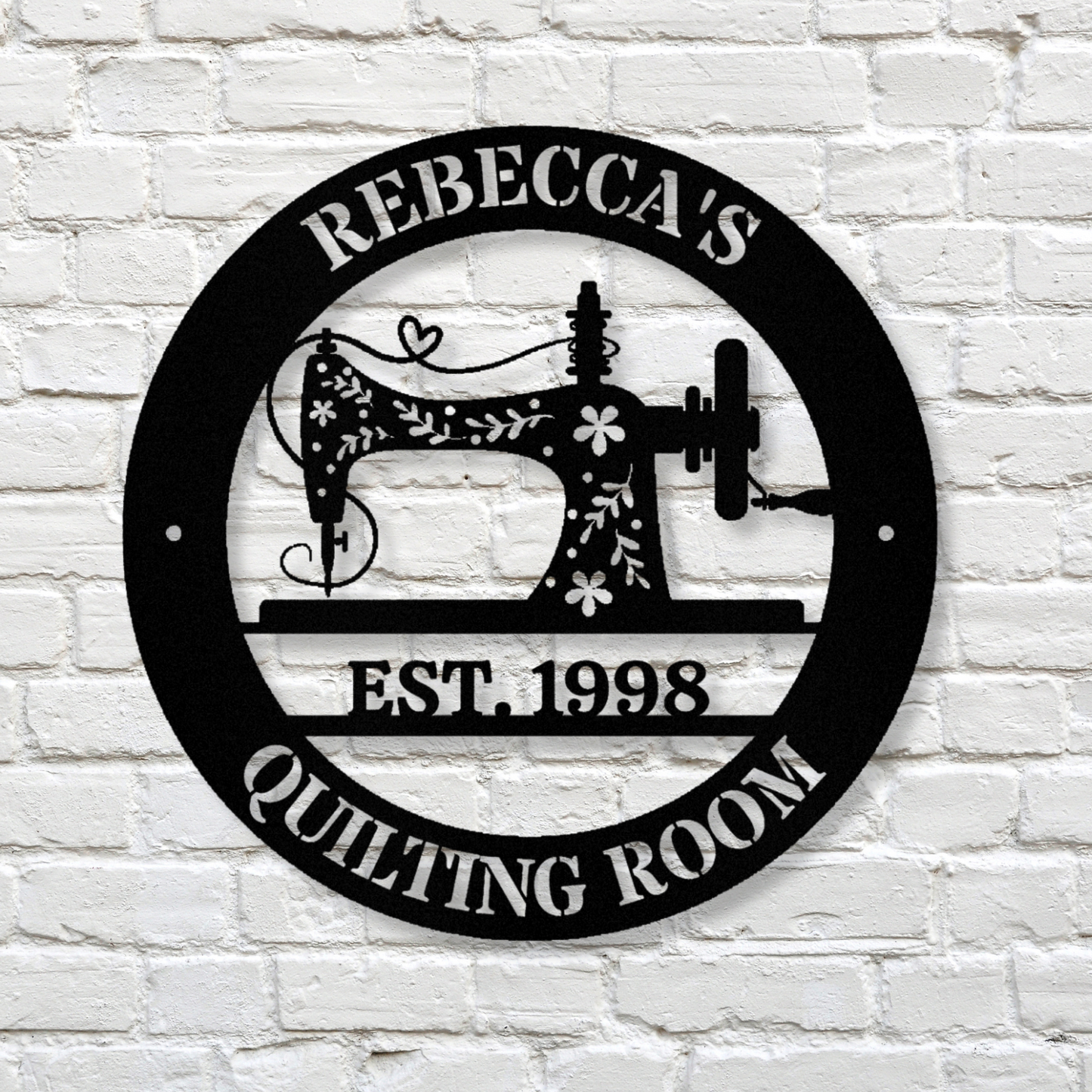 Custom Quilting Sign, Personalized Sewing Room Metal Sign, Gift for Nana Grandma, Mother's day Gift, Sewing Machine Sign